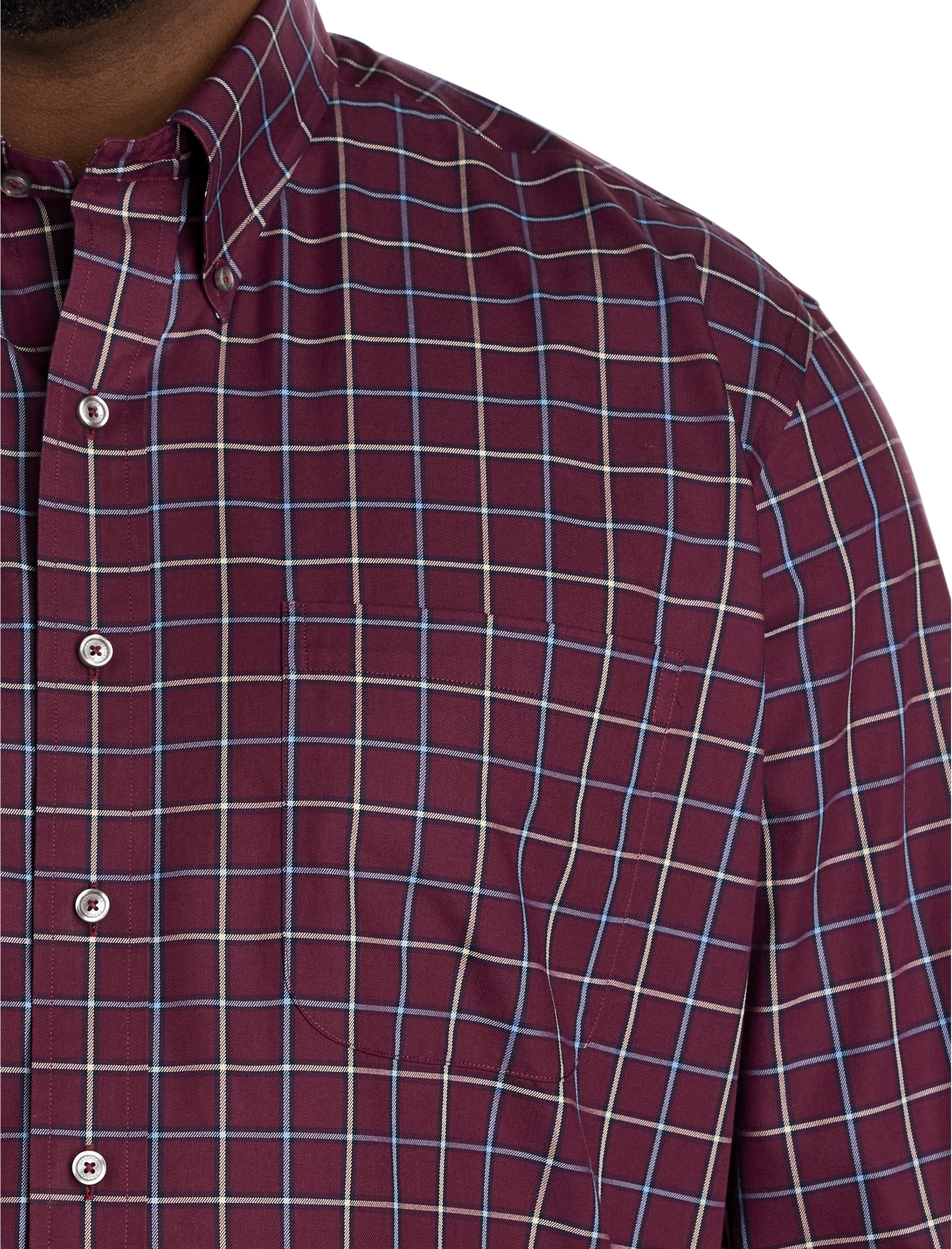 Non-Iron Windowpane Sport Shirt - thumbnail 3
