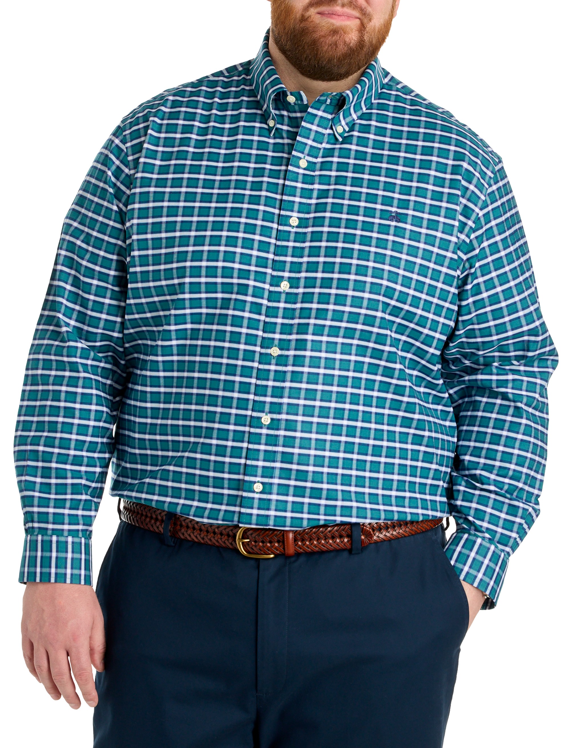 Non-Iron Plaid Sport Shirt - thumbnail 2