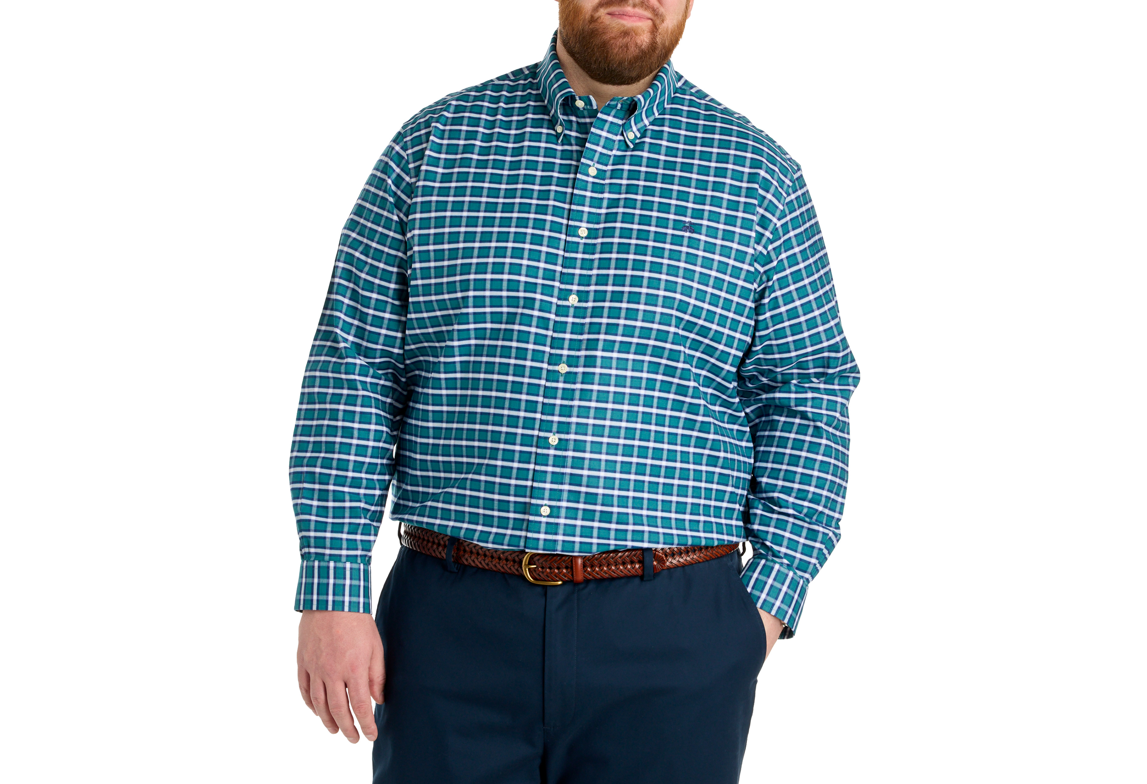 Non-Iron Plaid Sport Shirt