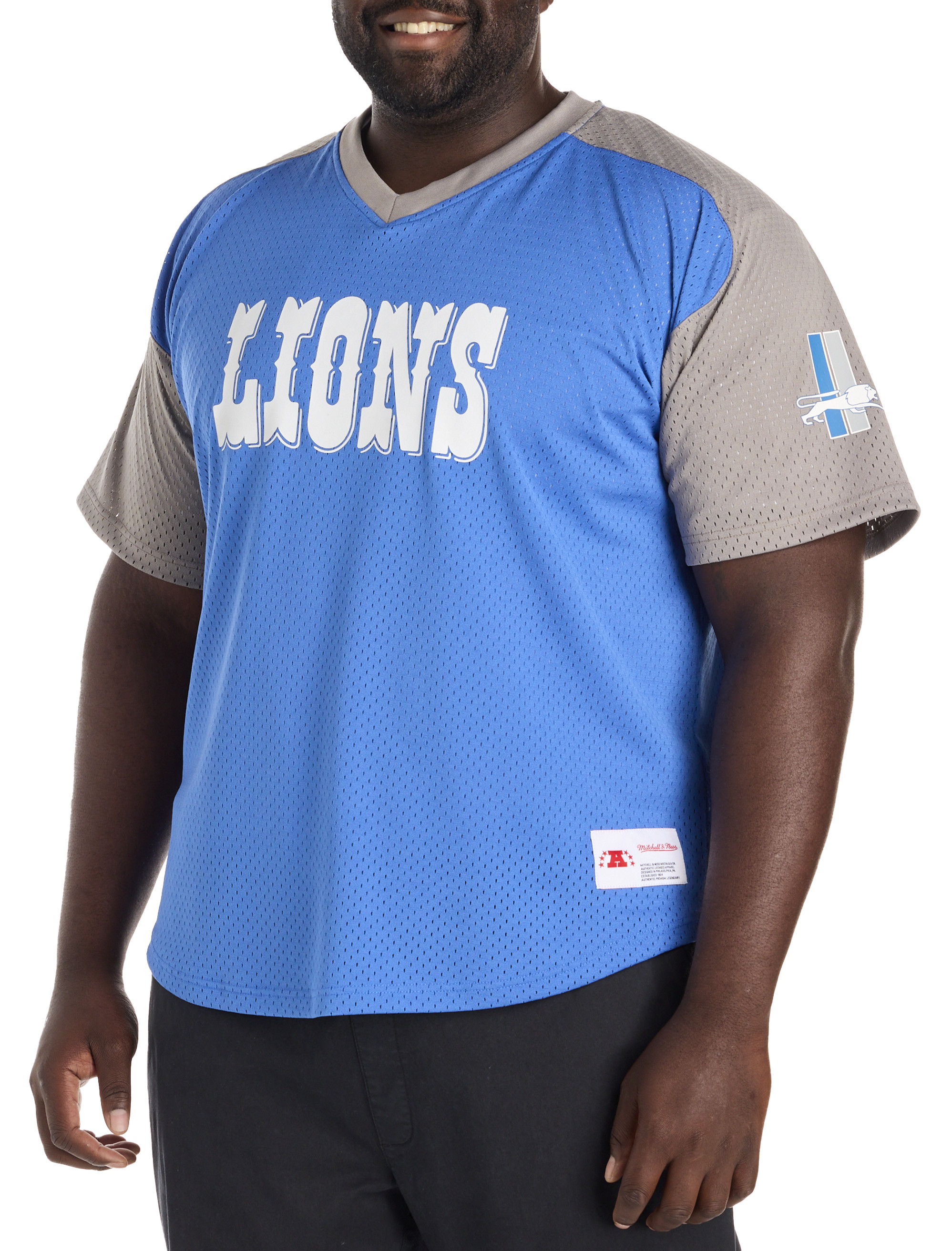 Colorblocked V-Neck Mesh Jersey