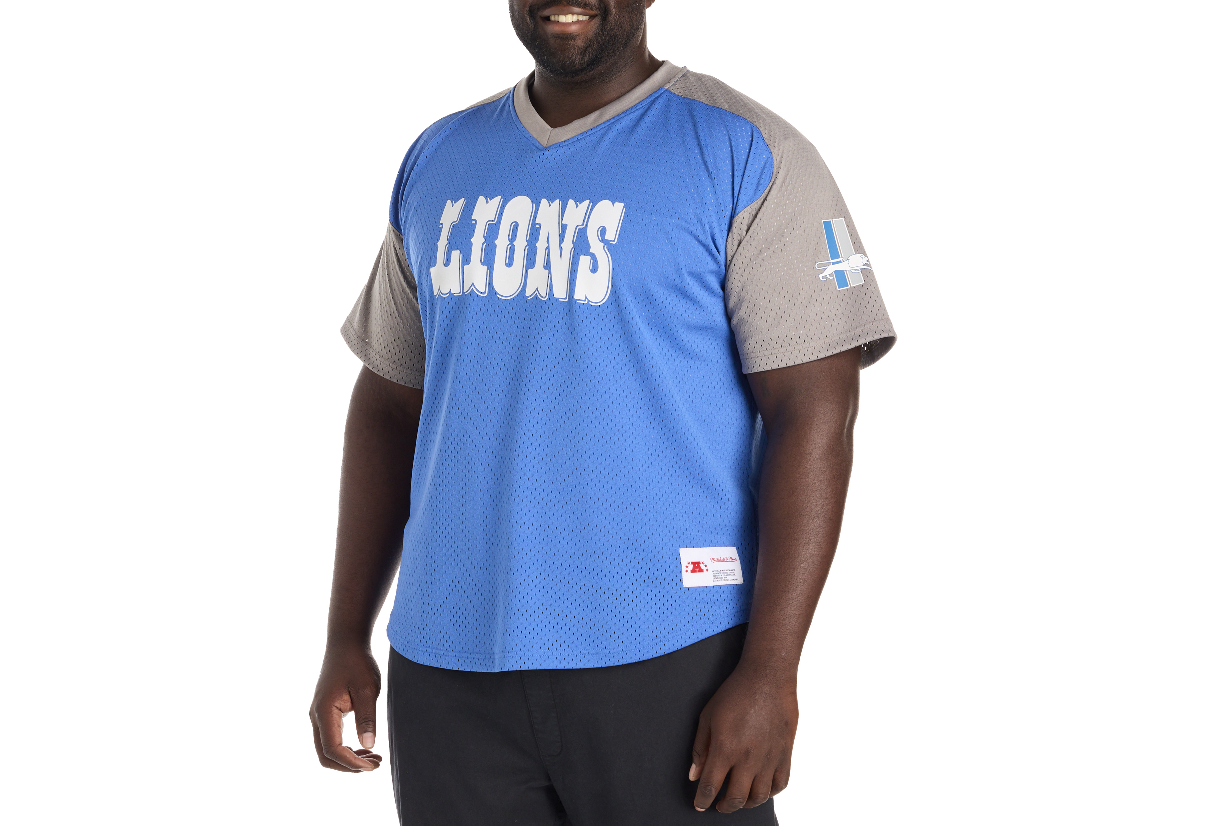 Colorblocked V-Neck Mesh Jersey