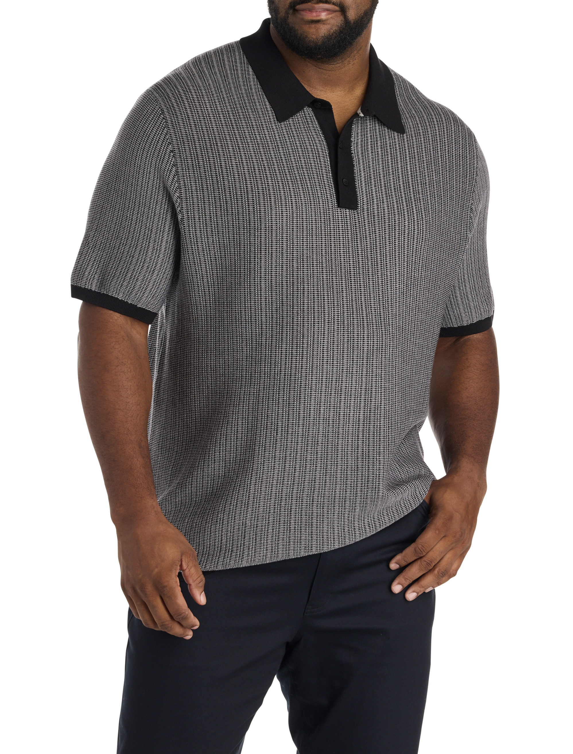 Geometric Jacquard Polo Shirt