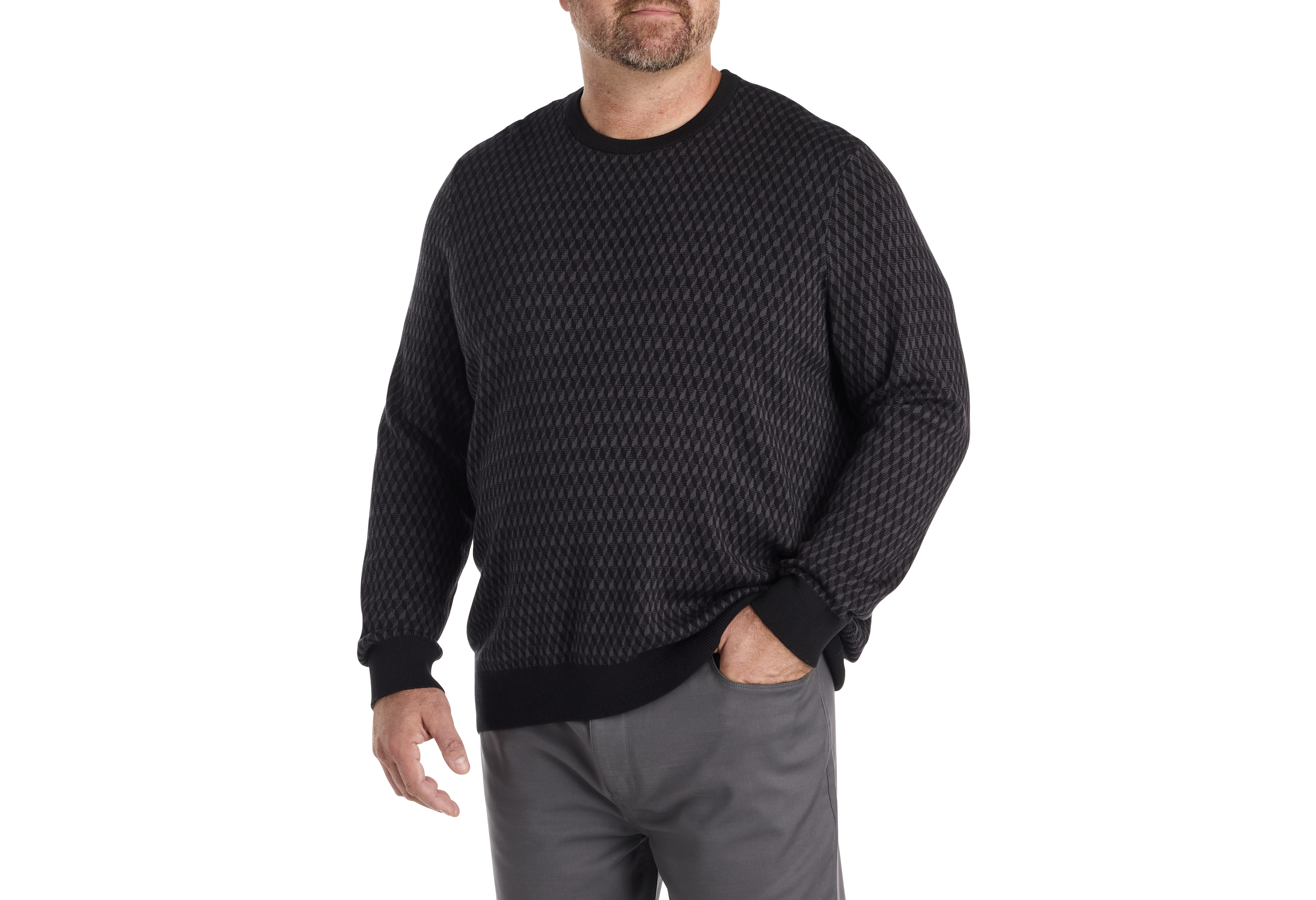 Textured Crewneck Sweater