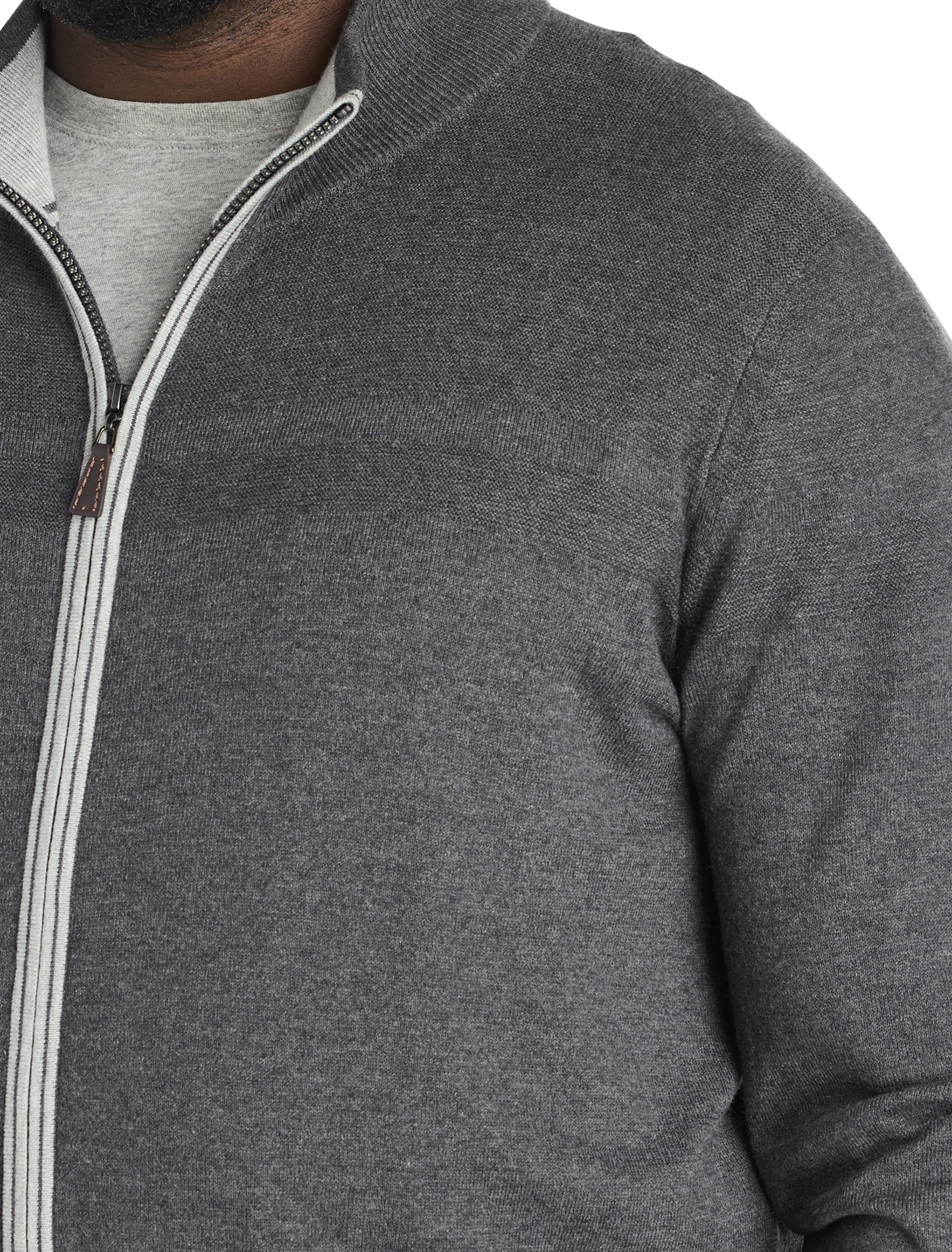 Mockneck Zip-Front Sweater