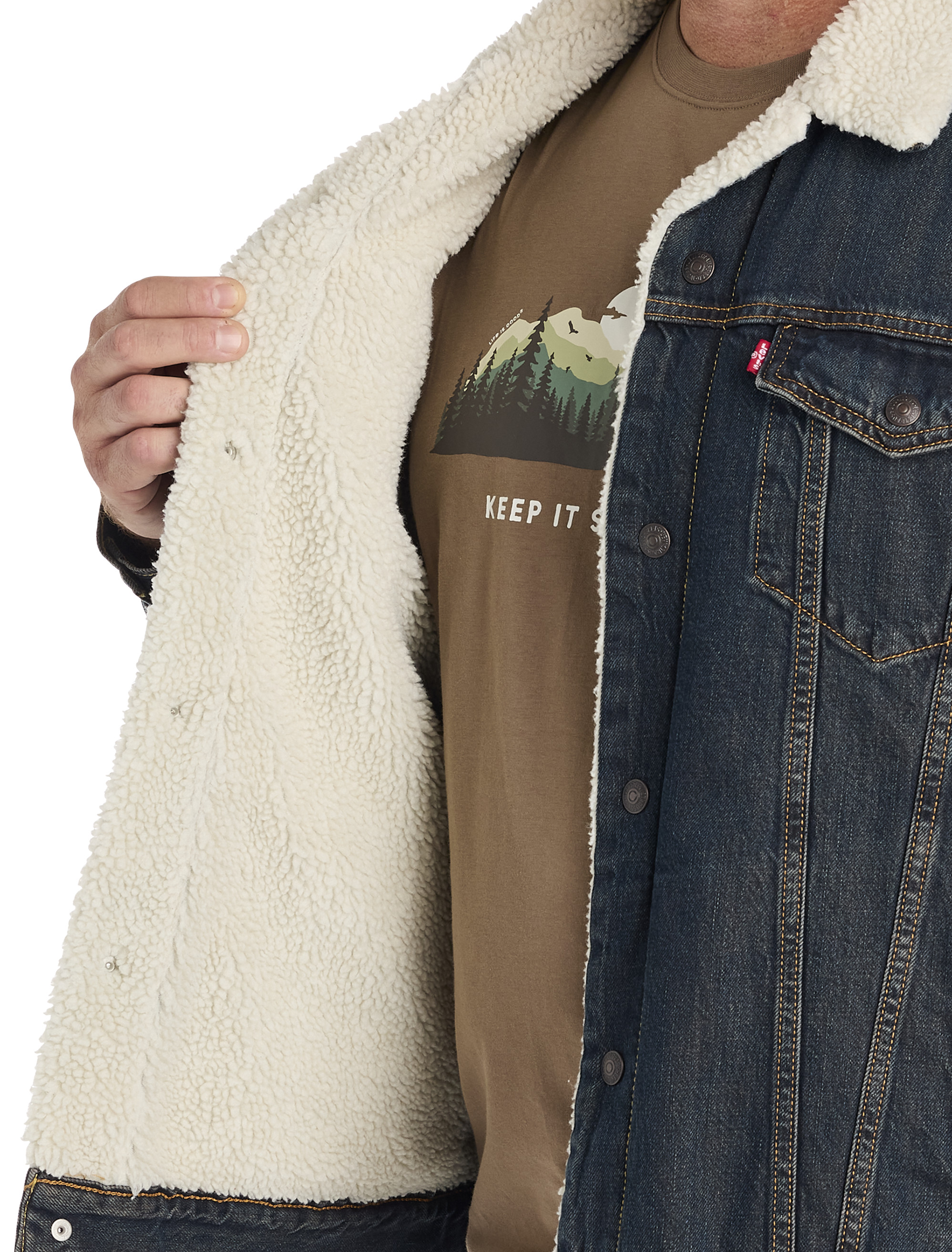 Night Shadows Faux Shearling Jacket