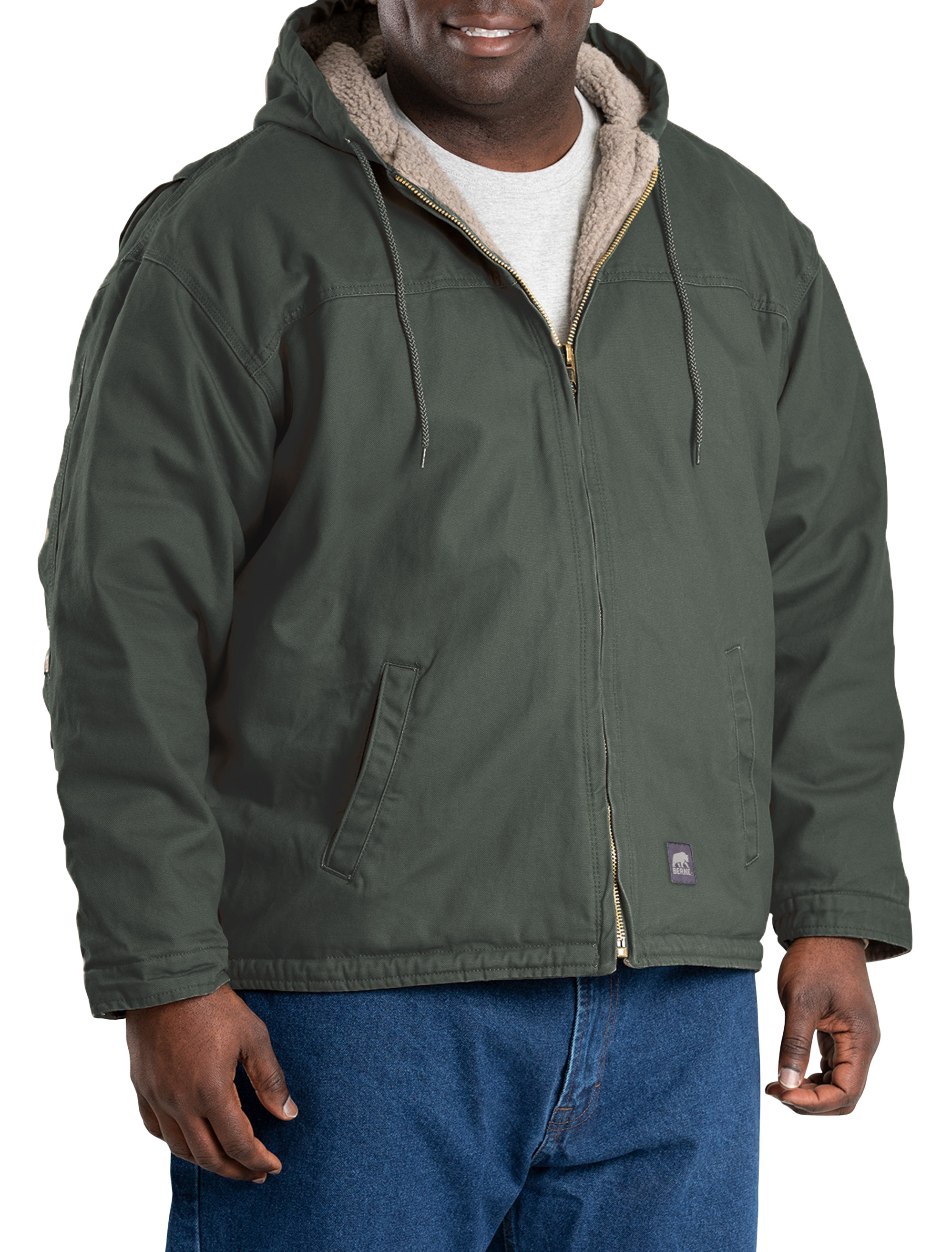 Big + Tall | Berne Heartland Washed Duck Hooded Jacket | DXL