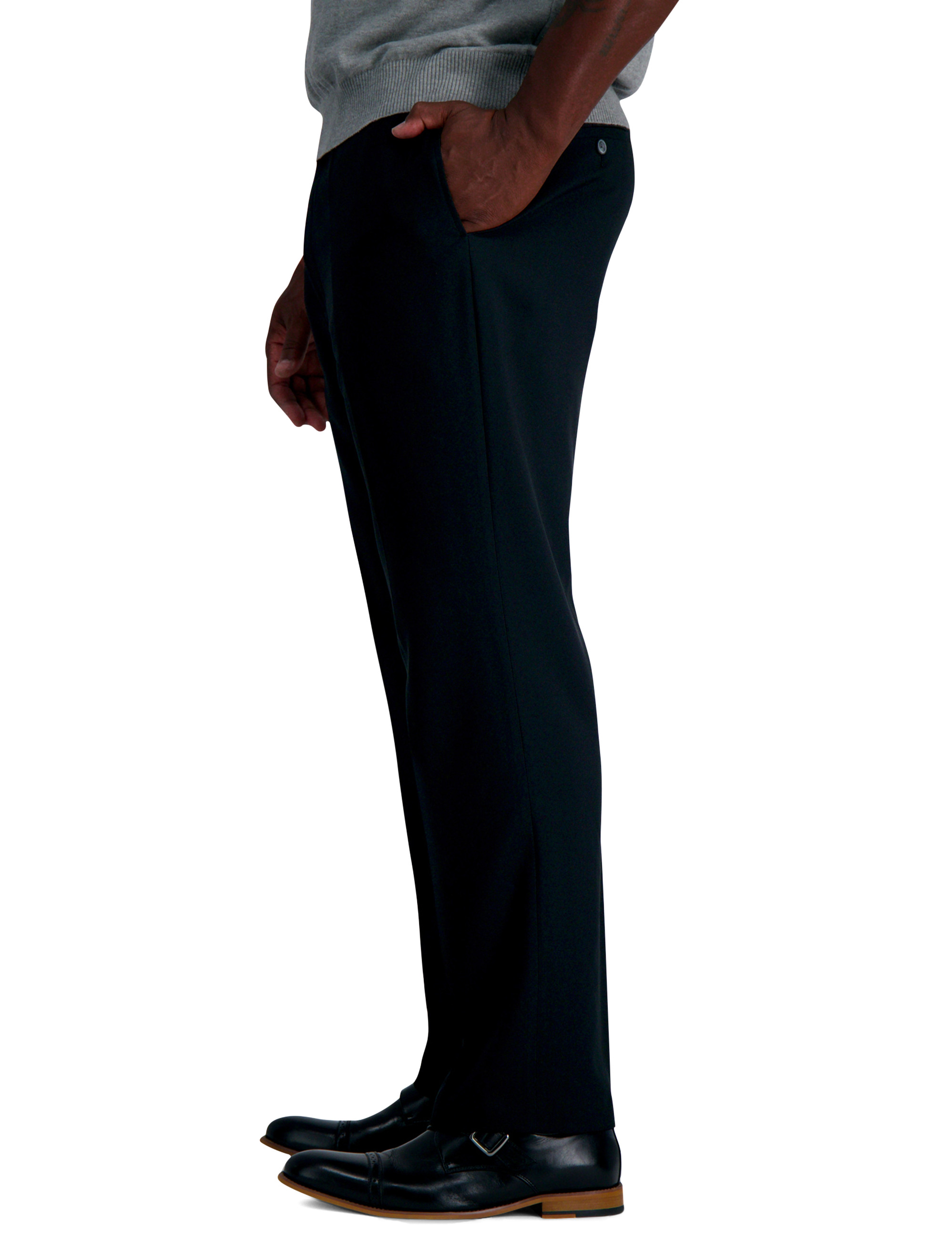 Premium Comfort Stretch Flat-Front Dress Pants