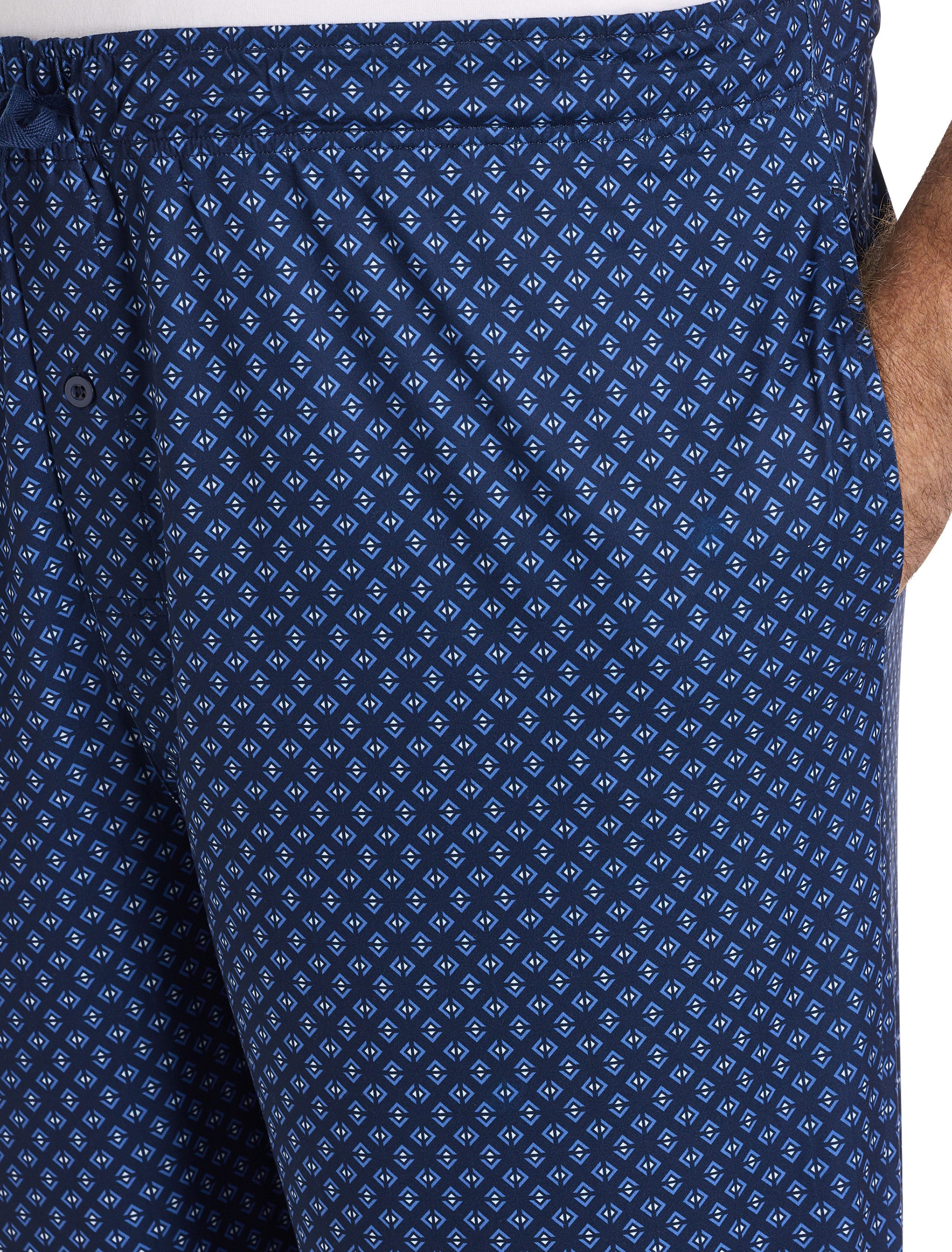 Geometric-Patterned Knit Lounge Pants