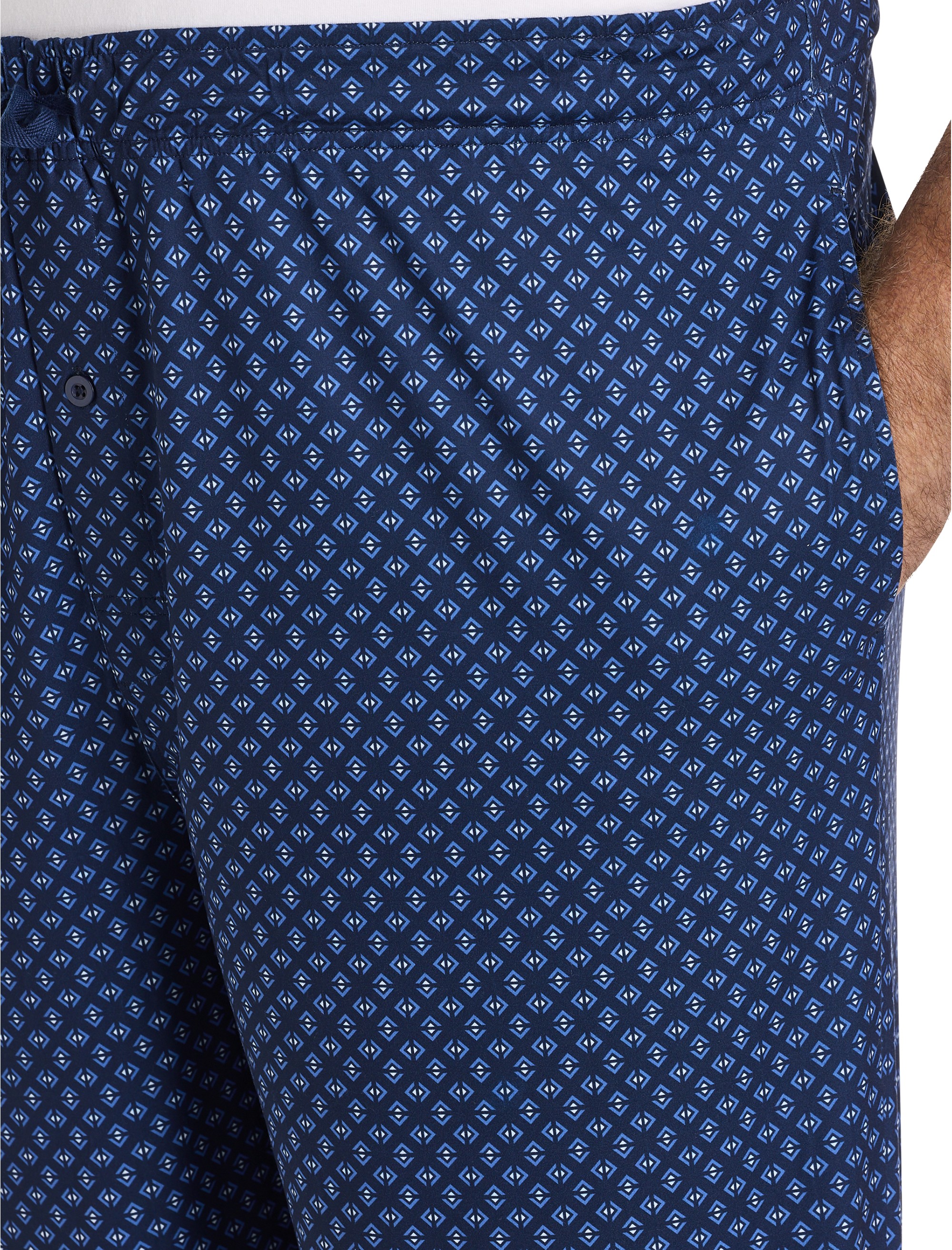 Geometric-Patterned Knit Lounge Pants - thumbnail 2
