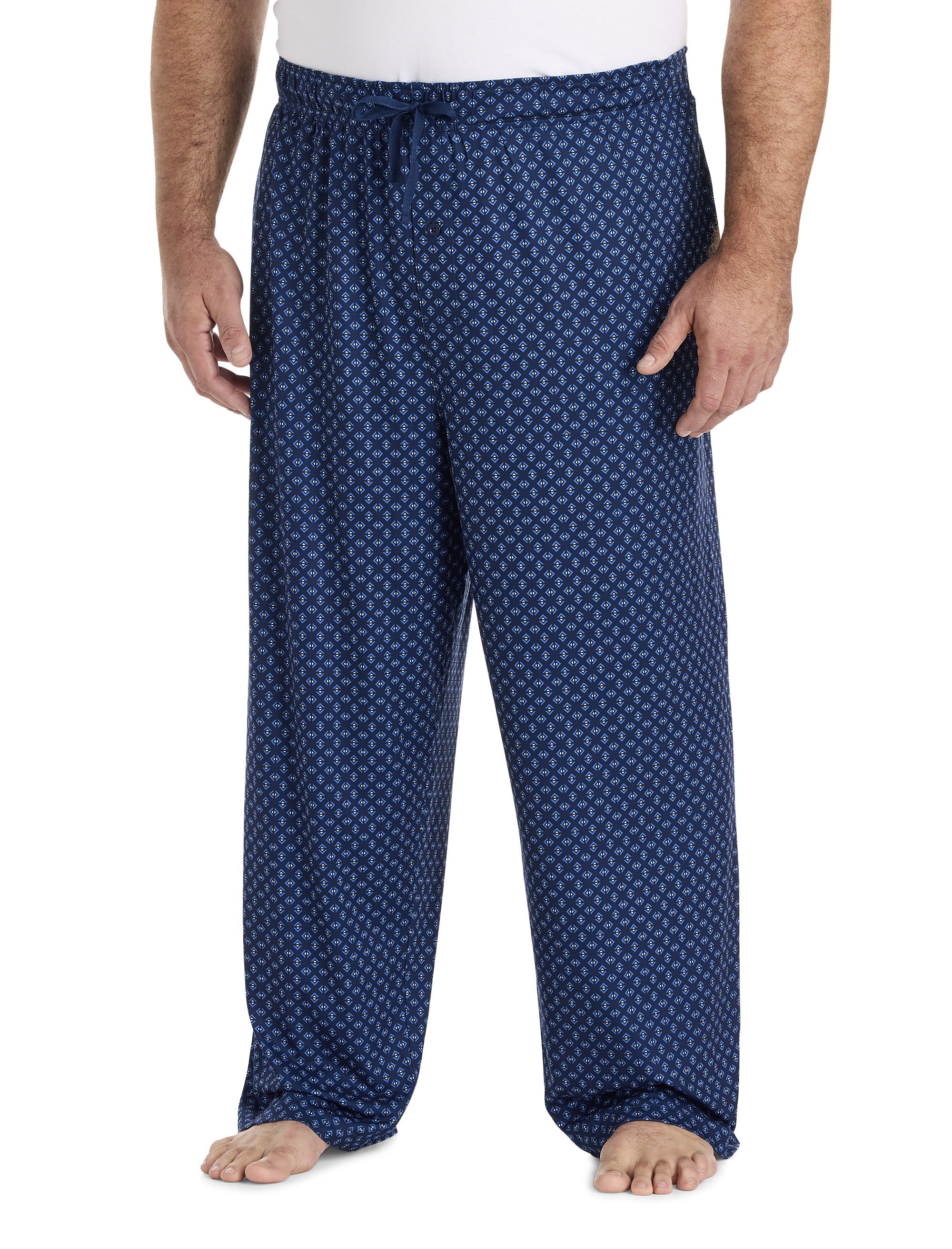 Geometric-Patterned Knit Lounge Pants