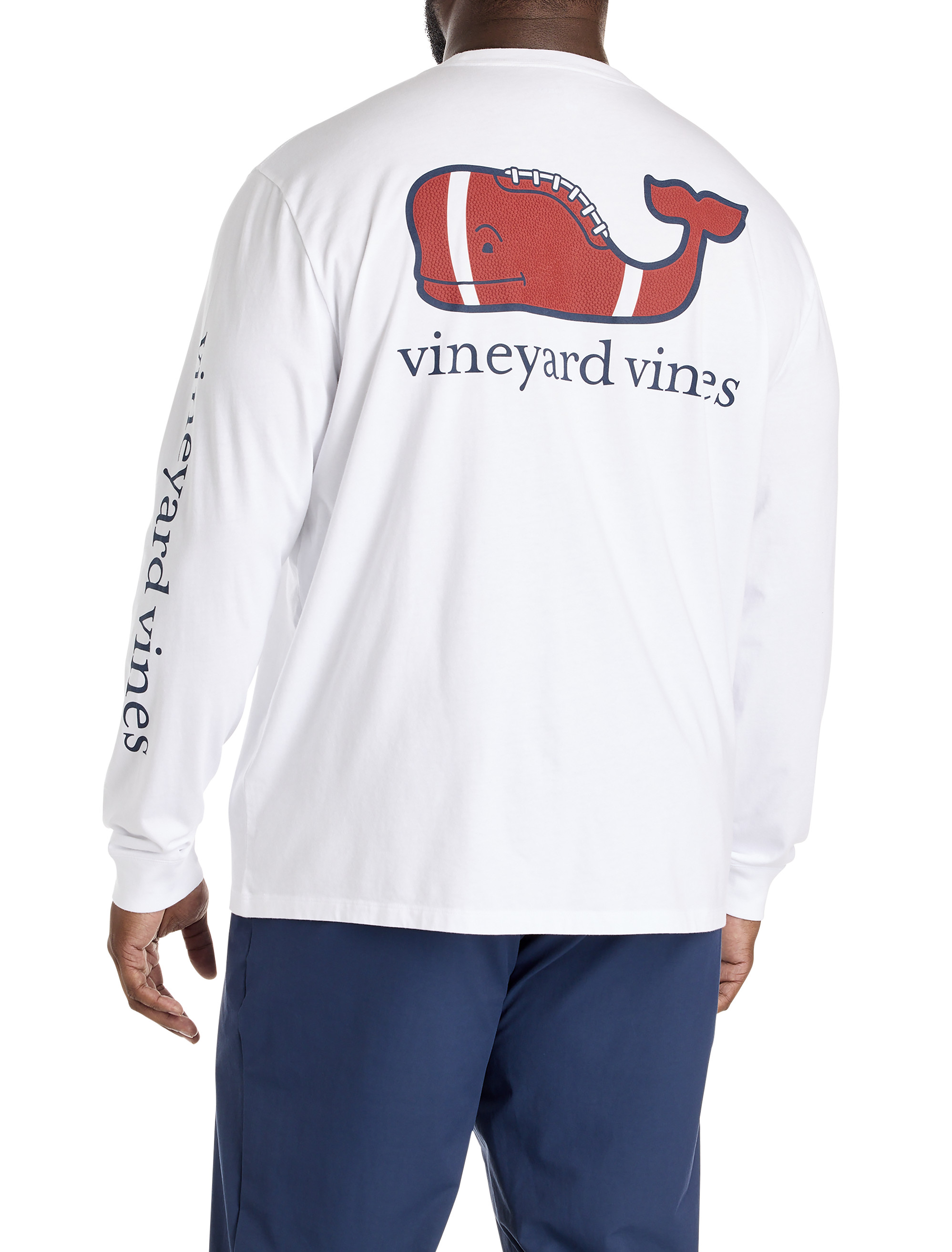 Big + Tall | Vineyard Vines Football Long-Sleeve T-Shirt | DXL