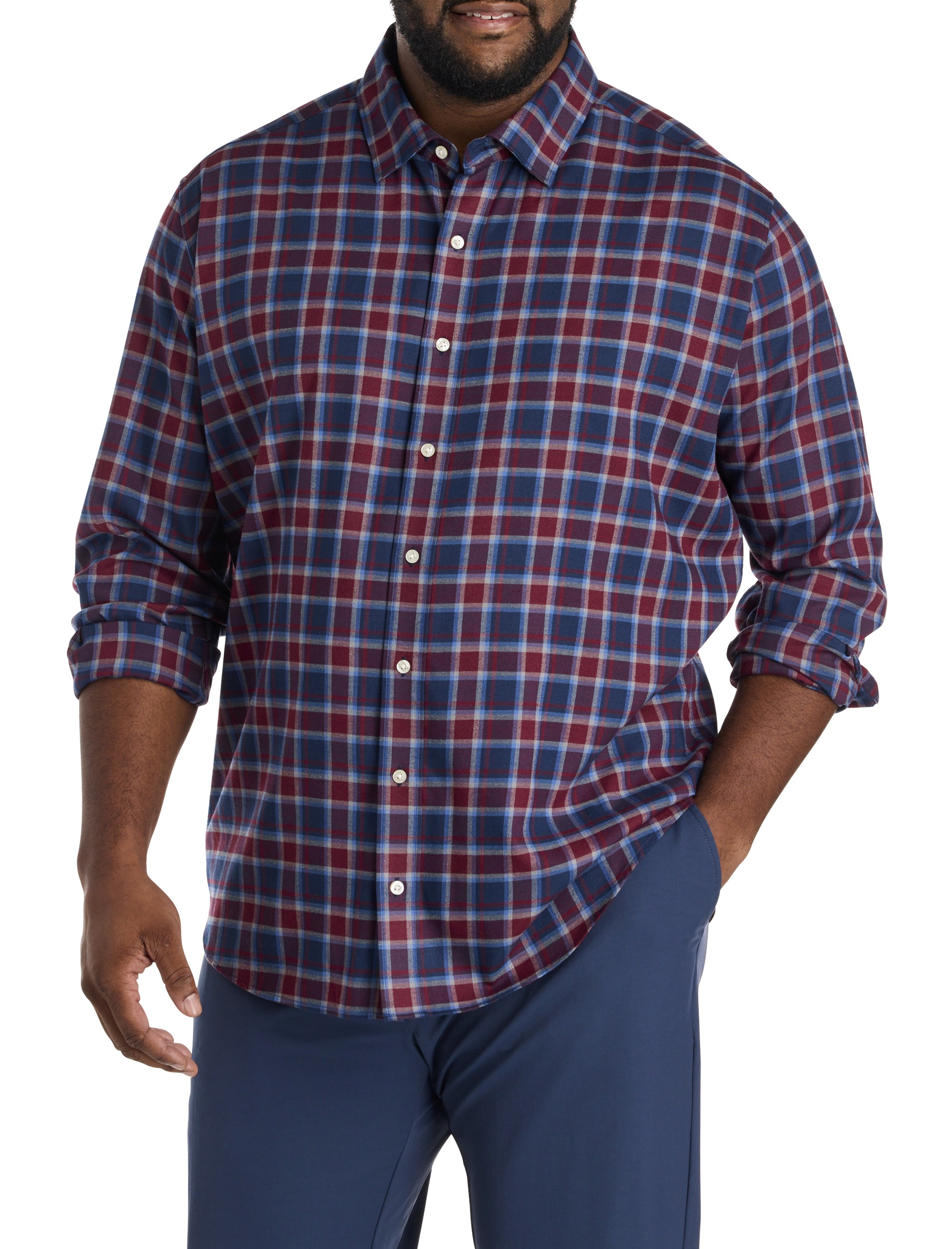 Plaid Tech Twill Sport Shirt