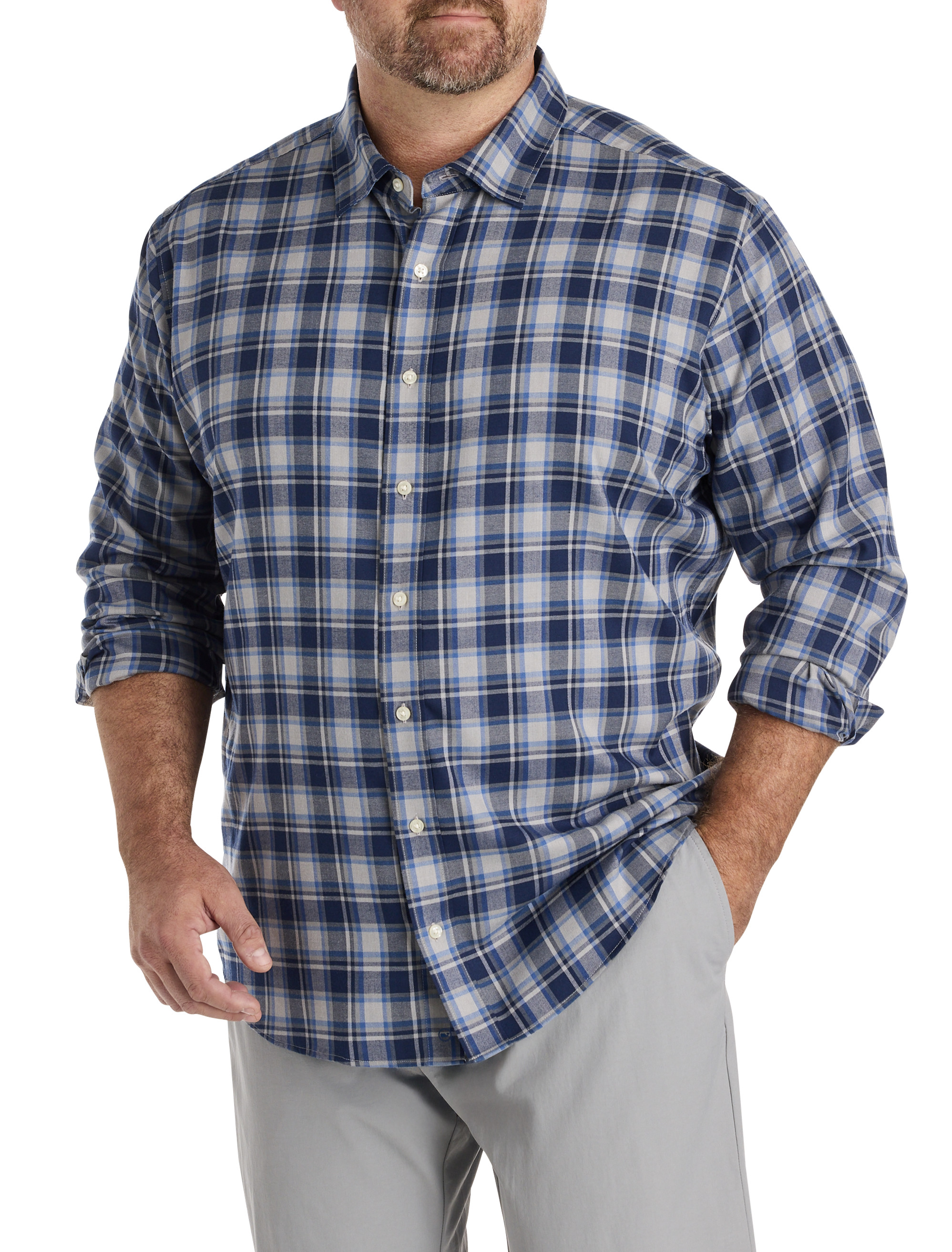 Plaid Tech Twill Sport Shirt