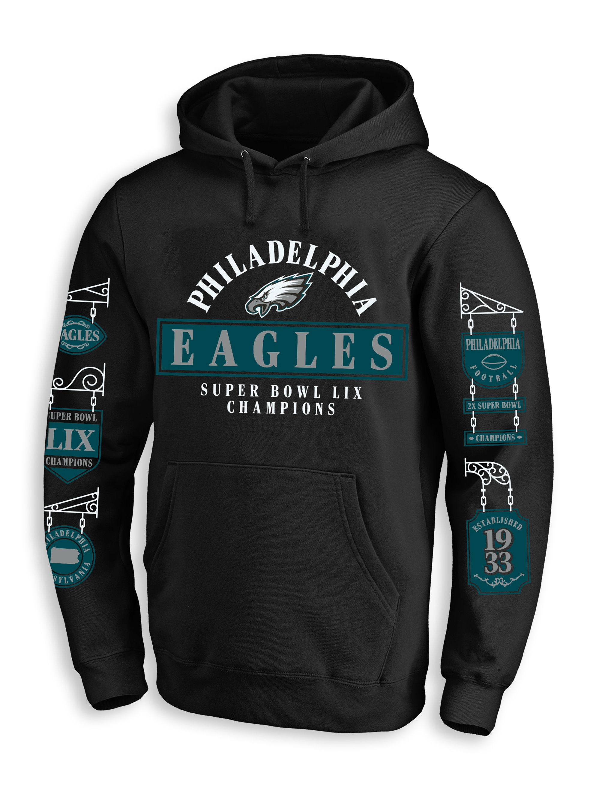 【新品未使用タグ付き】NFL PHILADELPHIA EAGLES パーカー Big + Tall | NFL 2025 Philadelphia Eagles Championship Hoodie | DXL