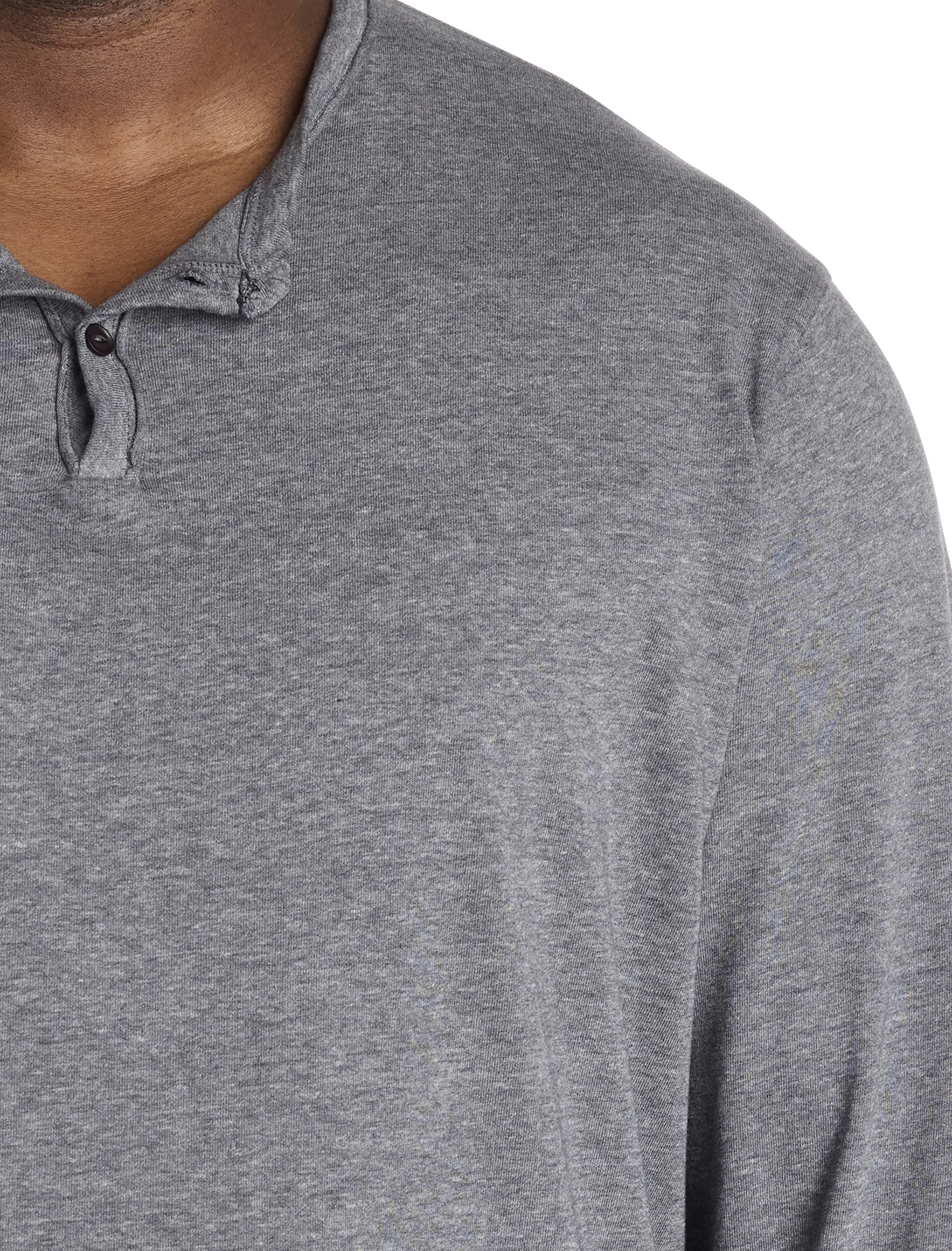 Venice Burnout Notched Henley Long-Sleeve Shirt