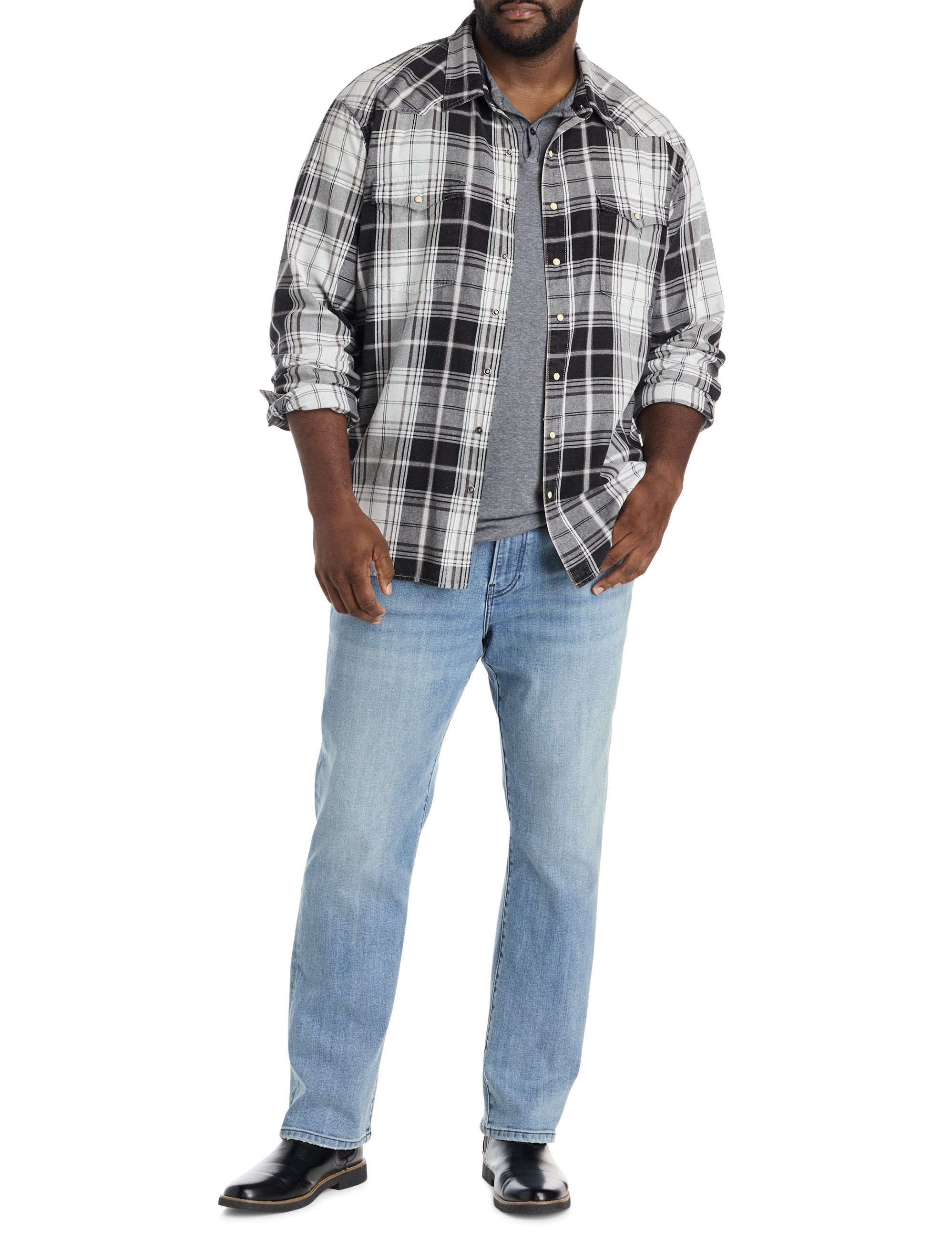 Venice Burnout Notched Henley Long-Sleeve Shirt