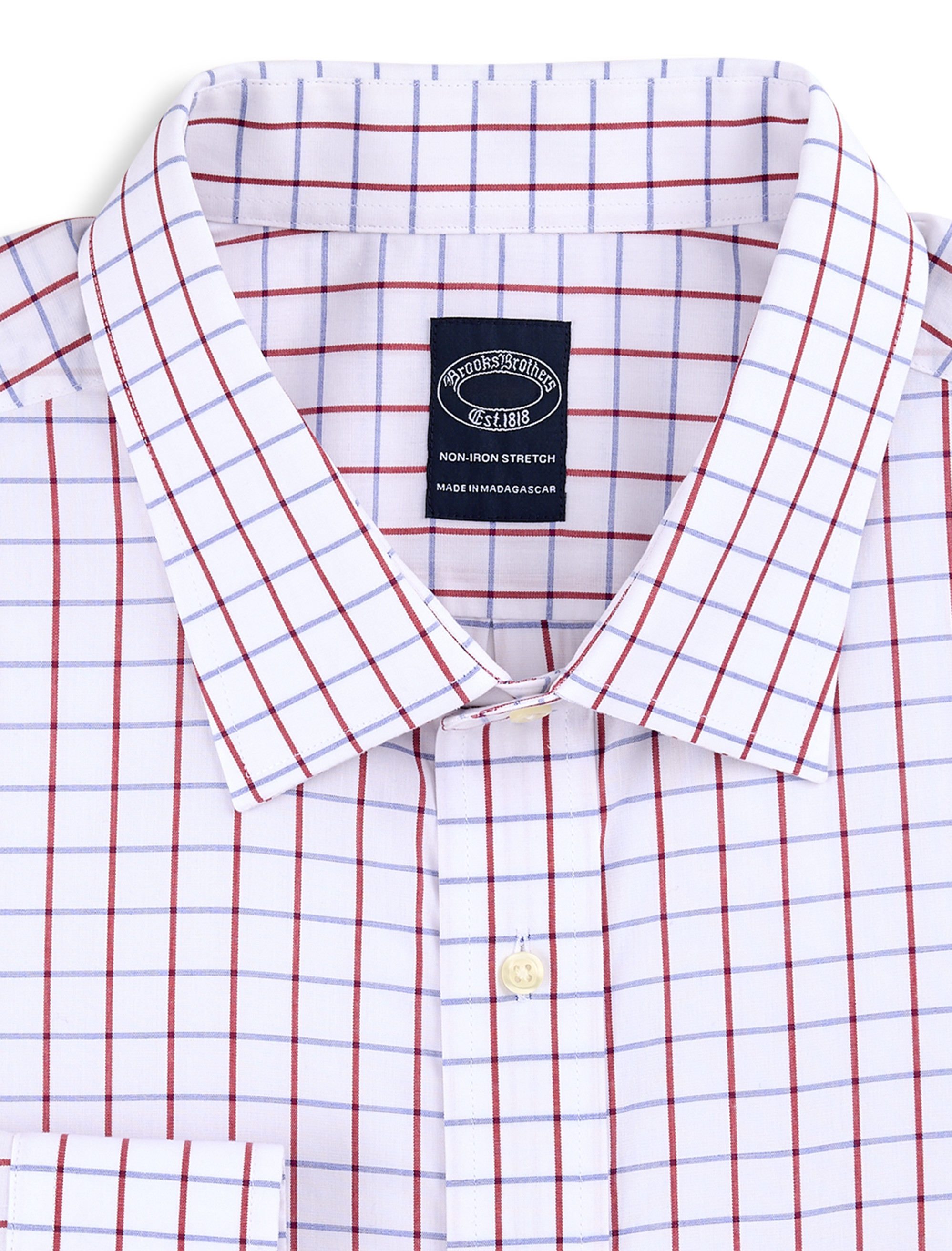 Non-Iron Windowpane Dress Shirt