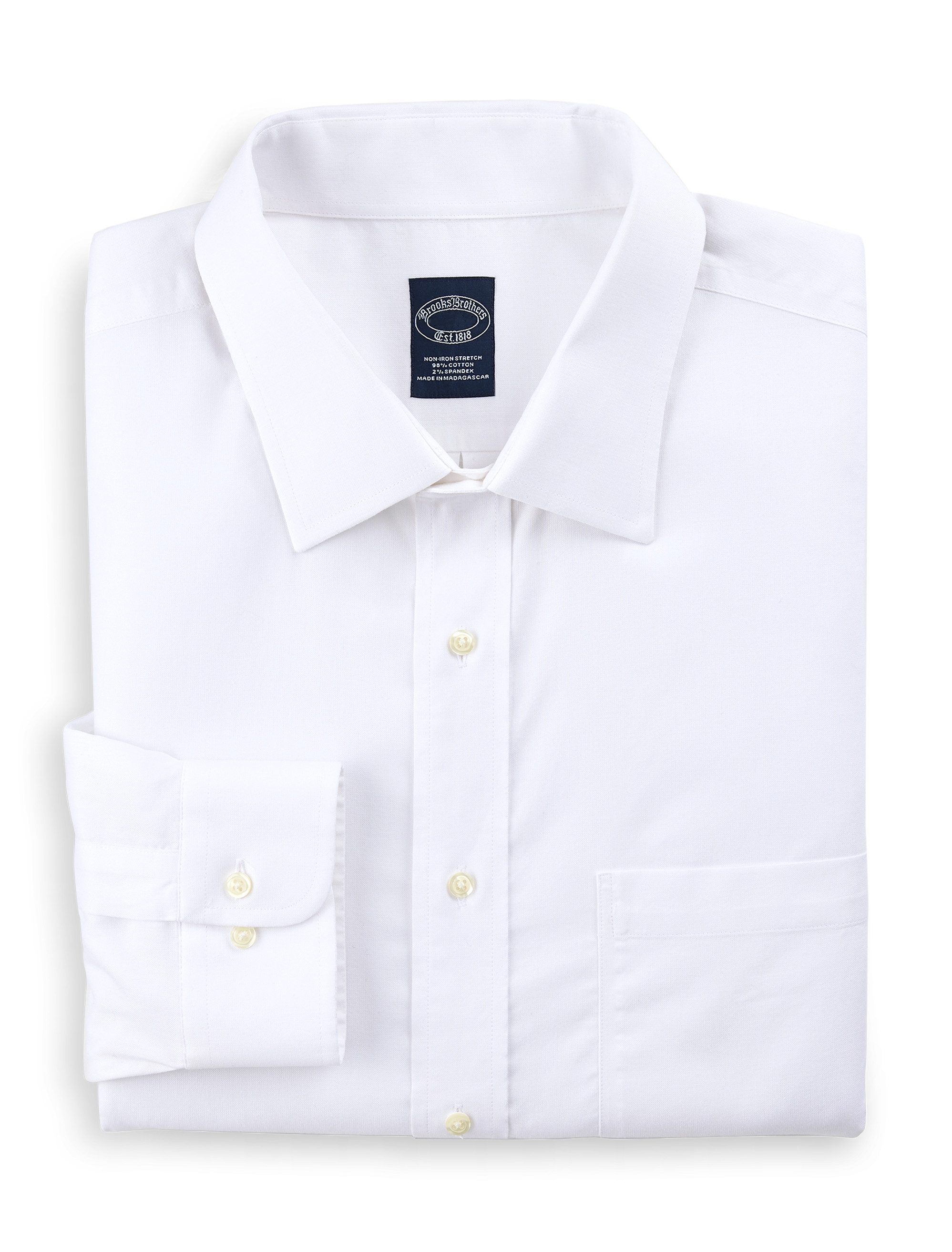 why is glinda's dress blue Men's White w/ Navy Windowpane Long Sleeve Dress Shirt, Stain Repellent, Wrinkle Resistant main image 1