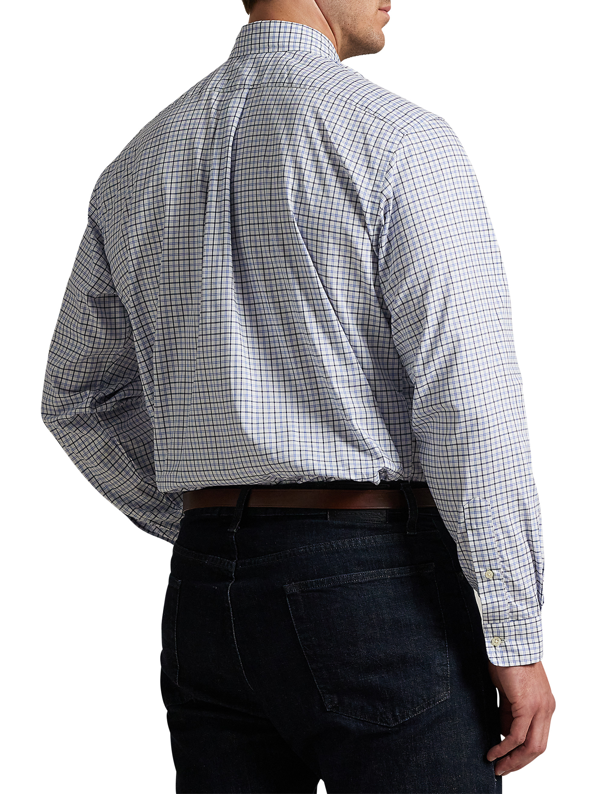 Multi Plaid Twill Sport Shirt