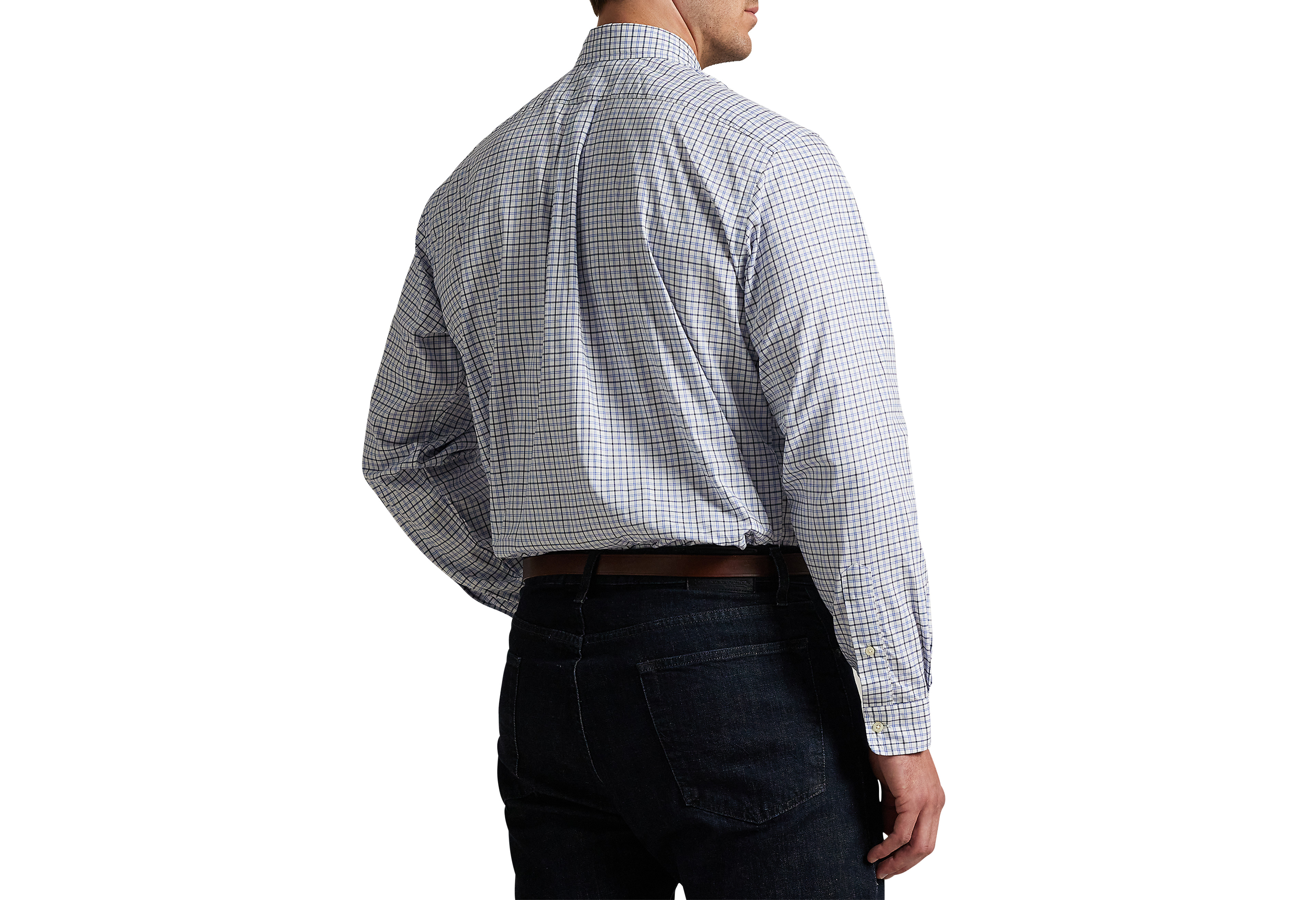 Multi Plaid Twill Sport Shirt