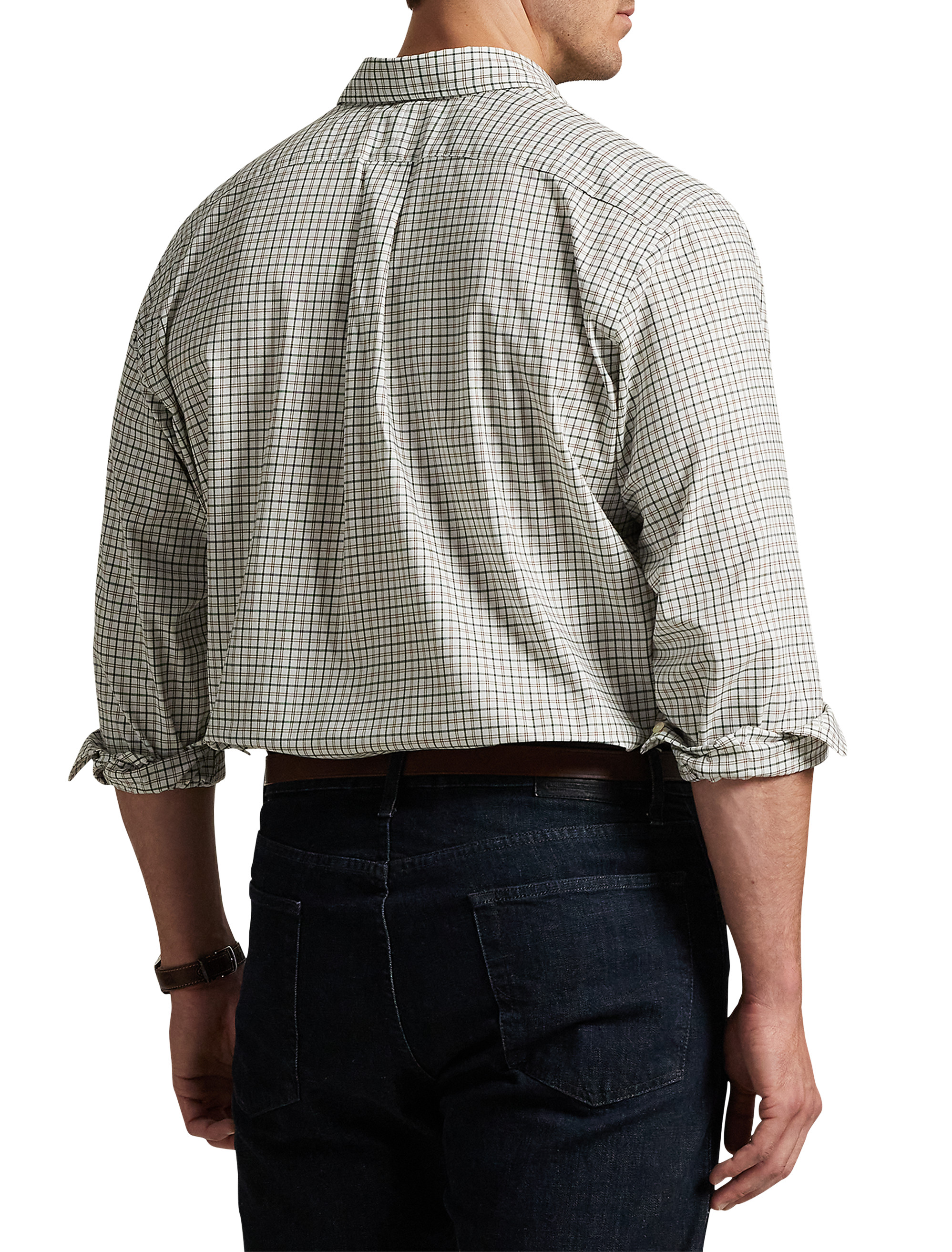 Multi Plaid Twill Sport Shirt