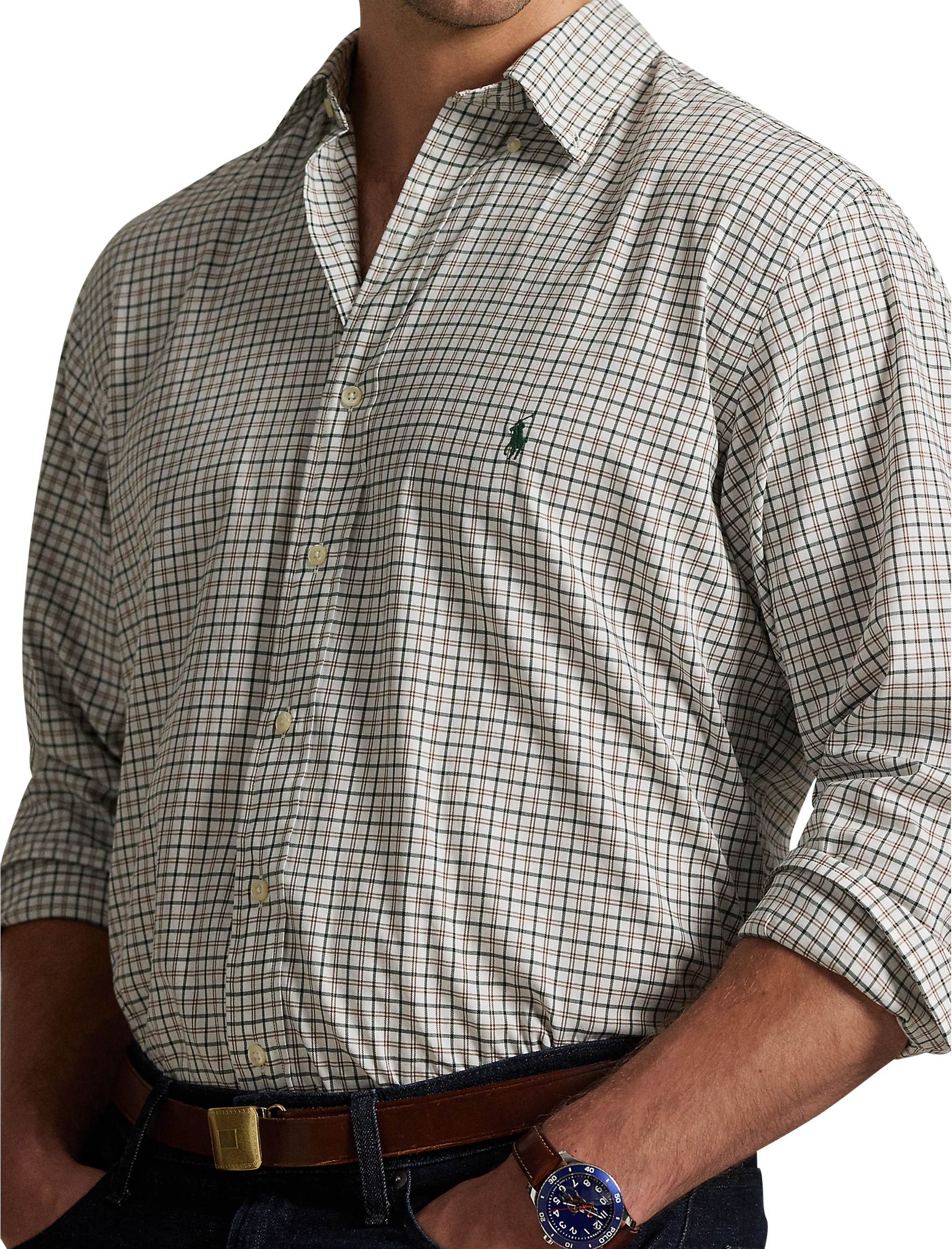 Multi Plaid Twill Sport Shirt - thumbnail 3