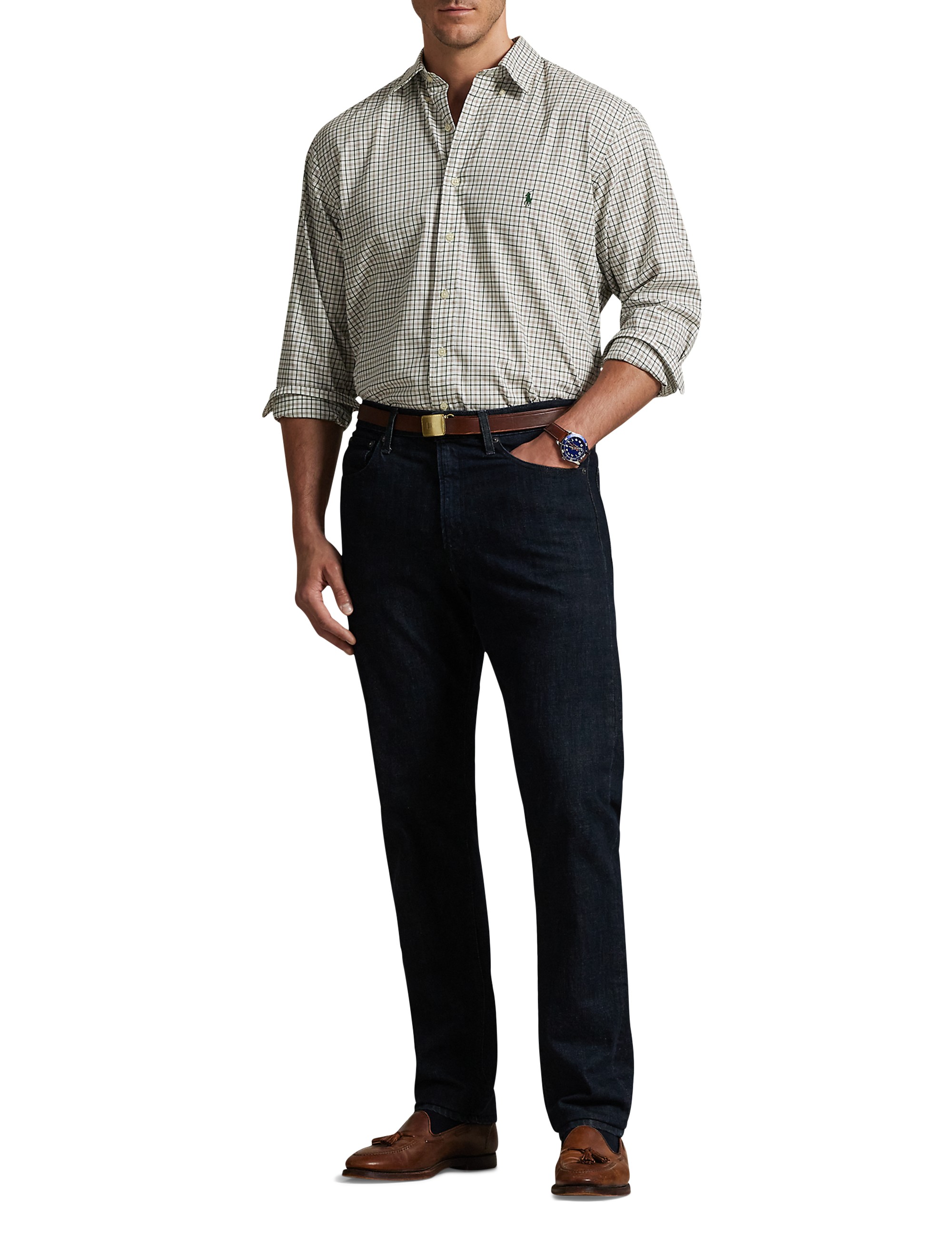 Multi Plaid Twill Sport Shirt - thumbnail 4