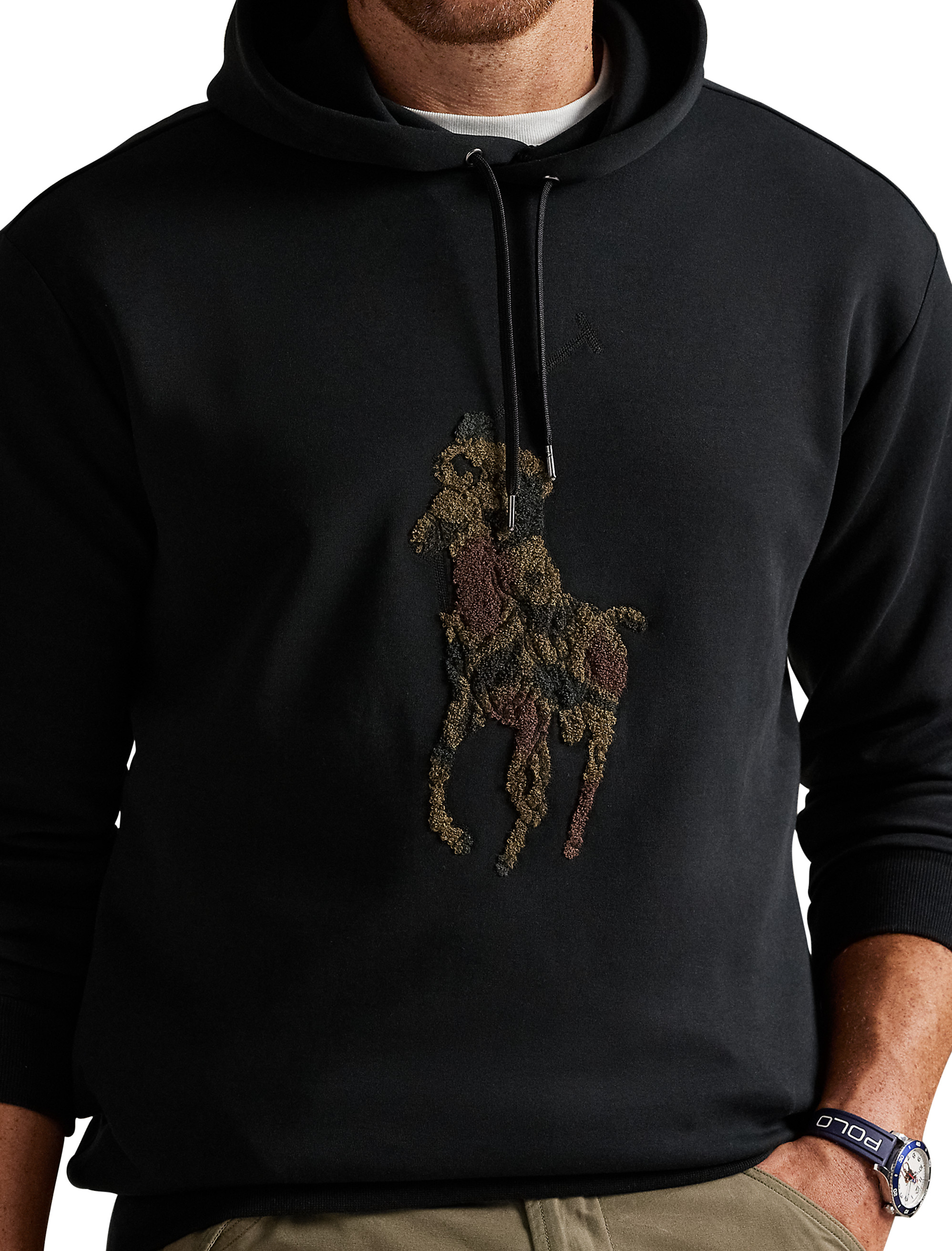 Camo Big Pony Double-Knit Hoodie