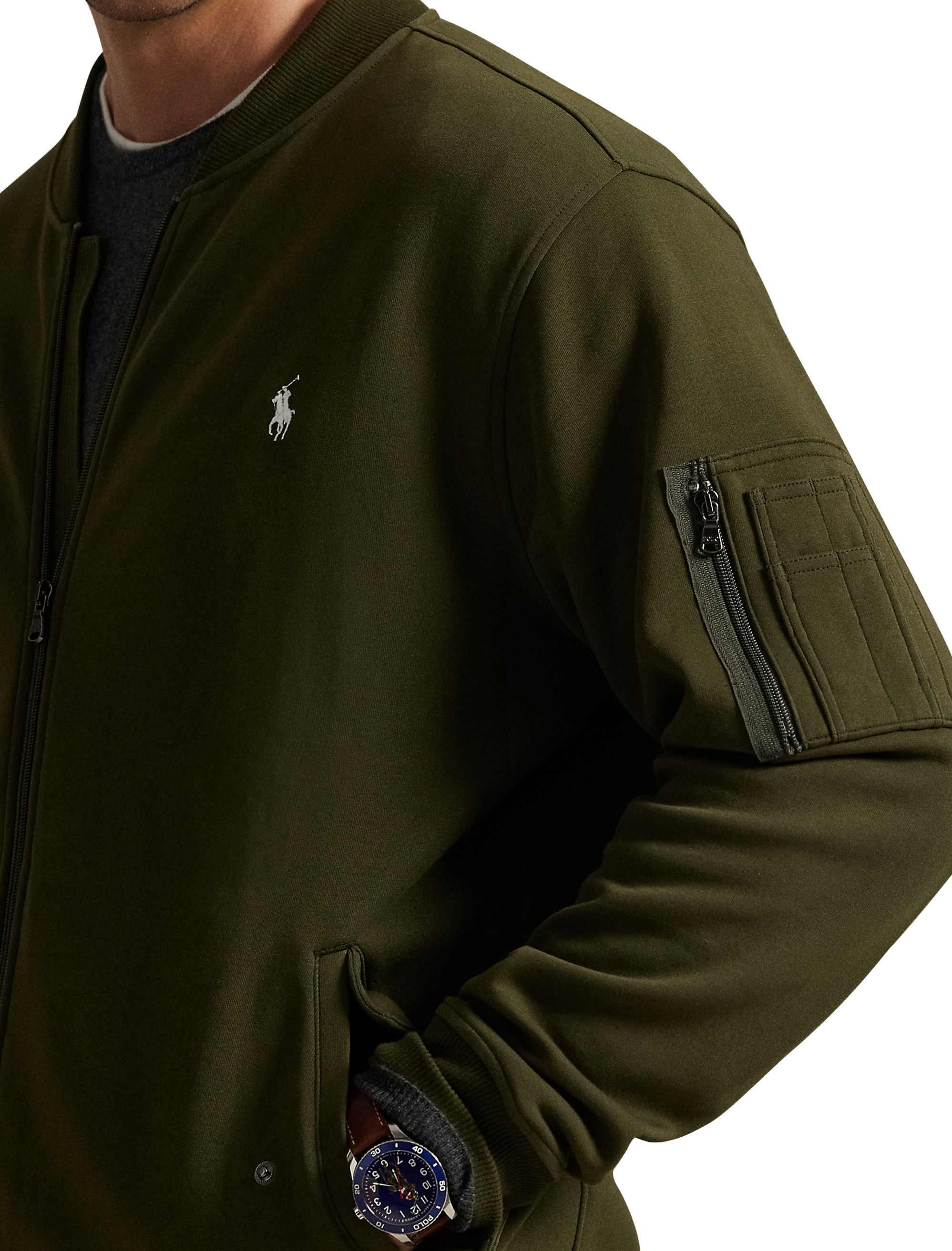 Double-Knit Bomber Jacket