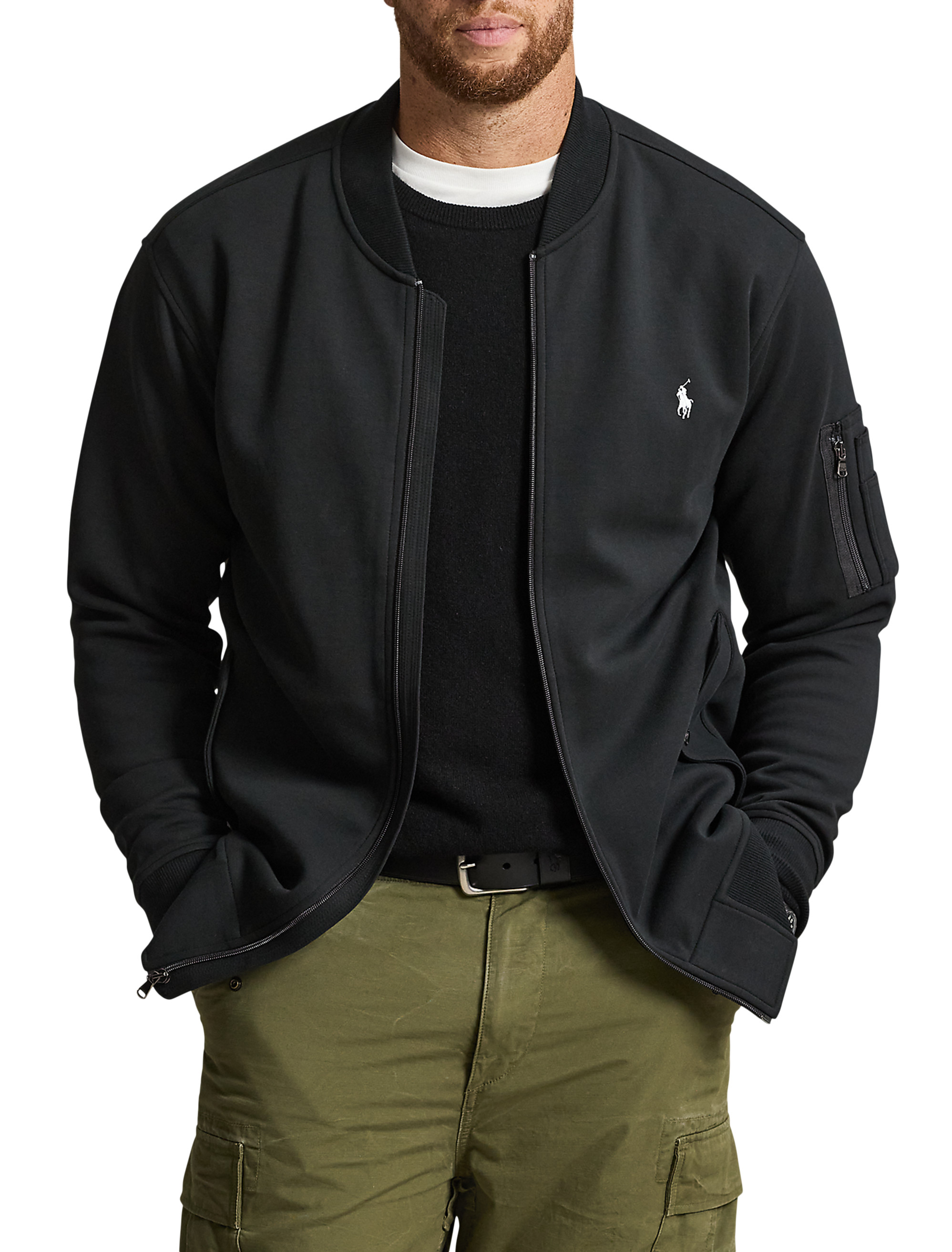Double-Knit Bomber Jacket