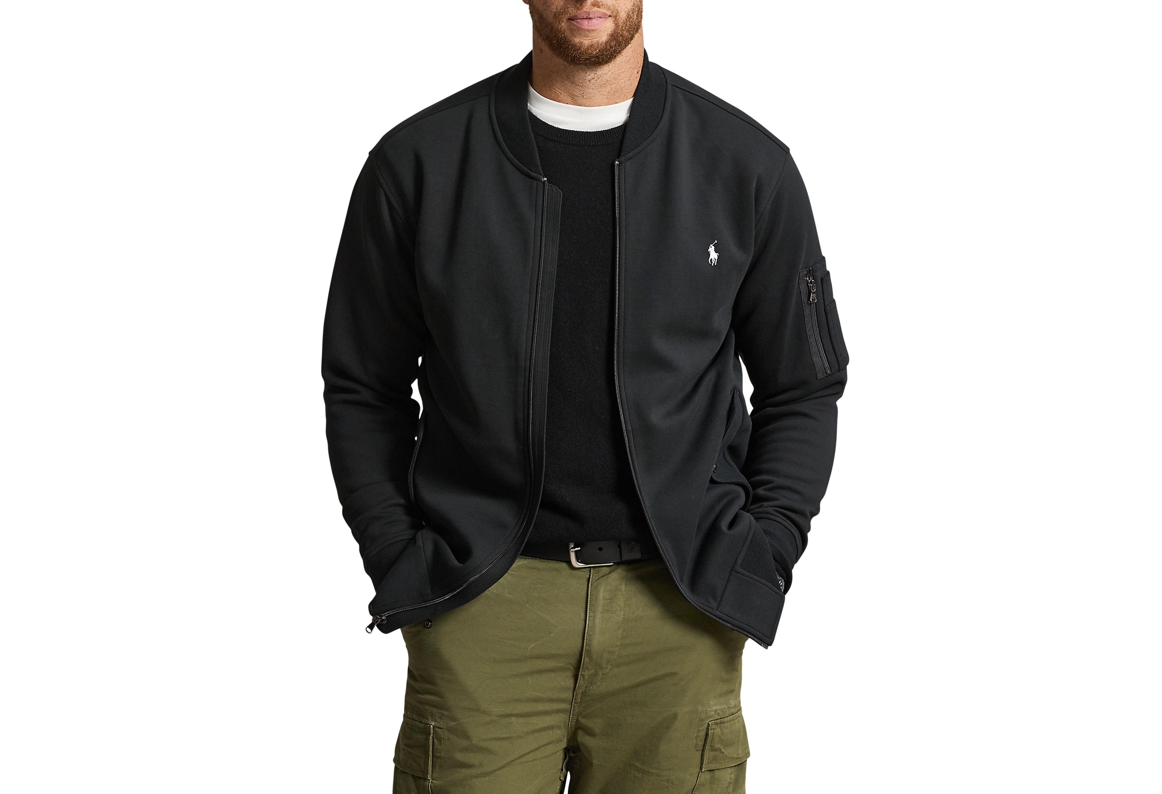 Double-Knit Bomber Jacket