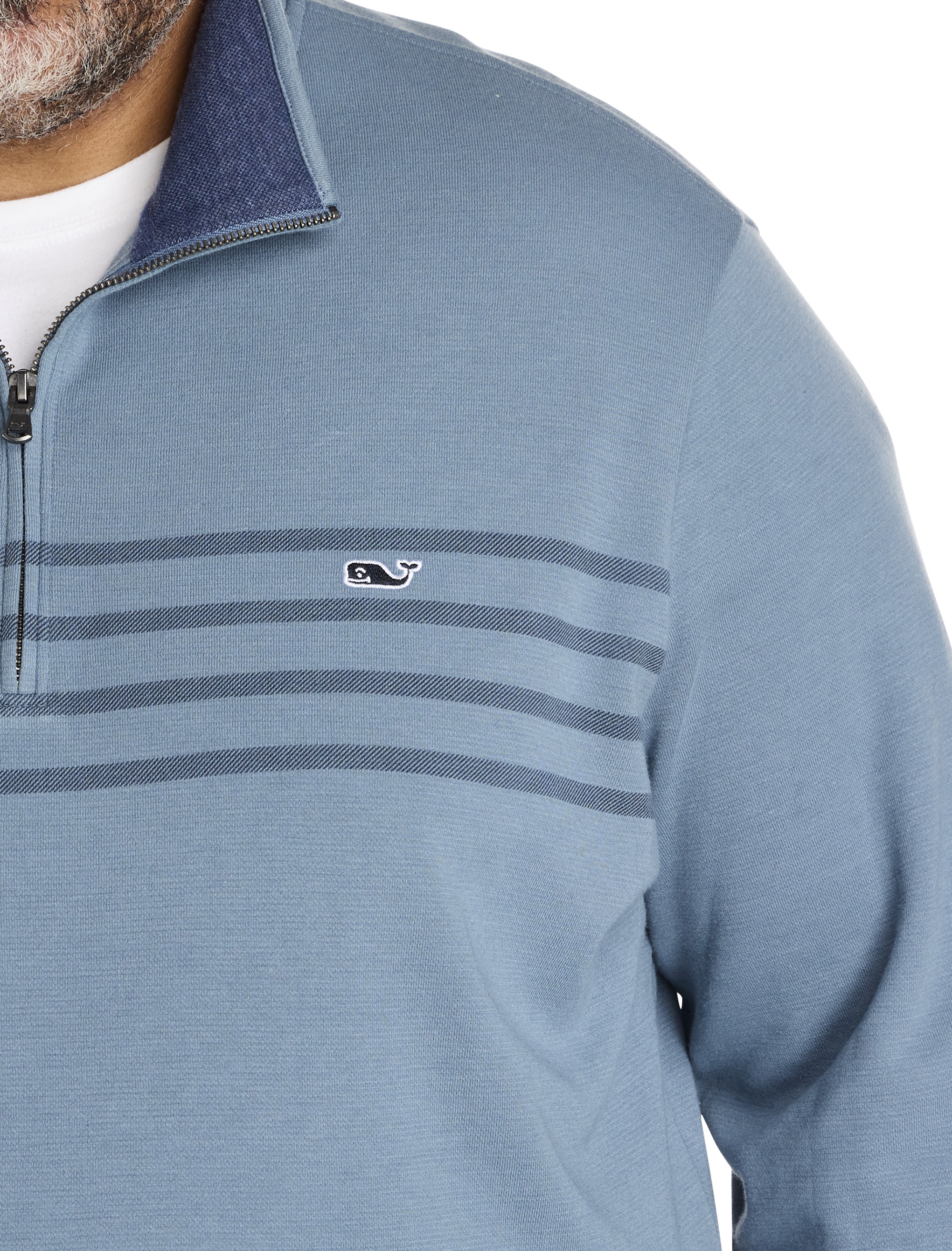 Brenton Stripe Saltwater 1/4-Zip Pullover