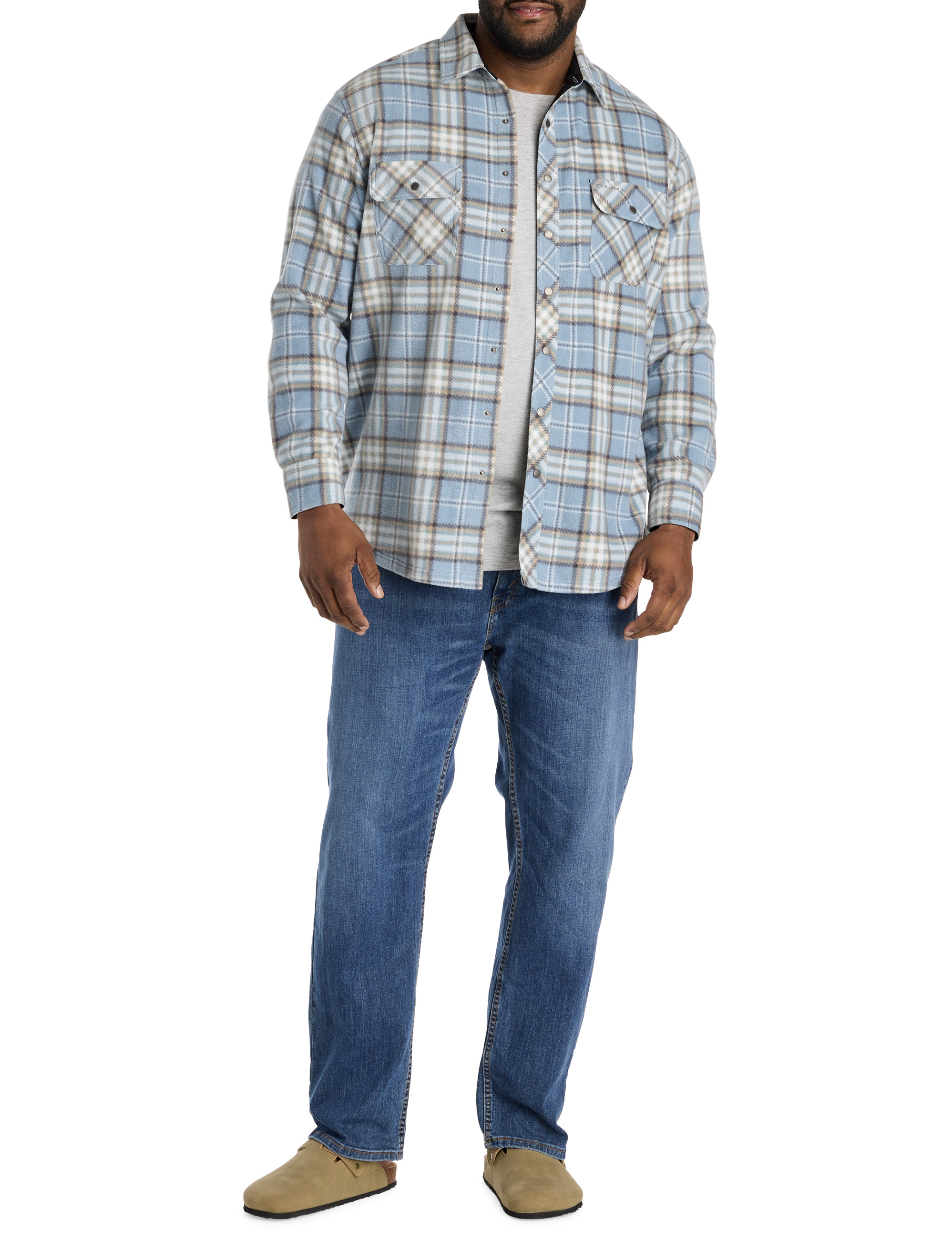 Glacier Plaid Superfleece Flannel Shirt Jacket