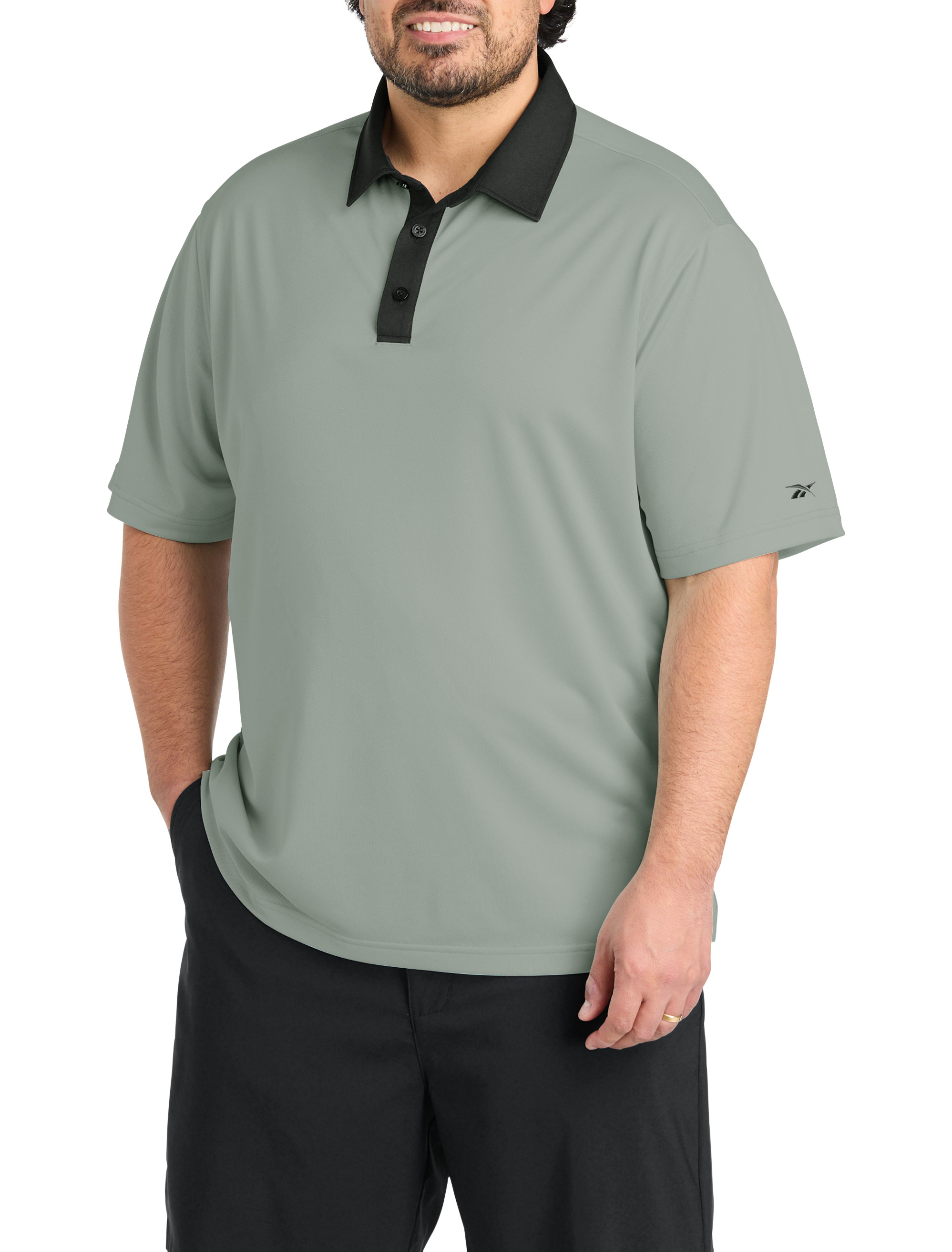 Big + Tall | Reebok Contrast Solid Polo Shirt | DXL