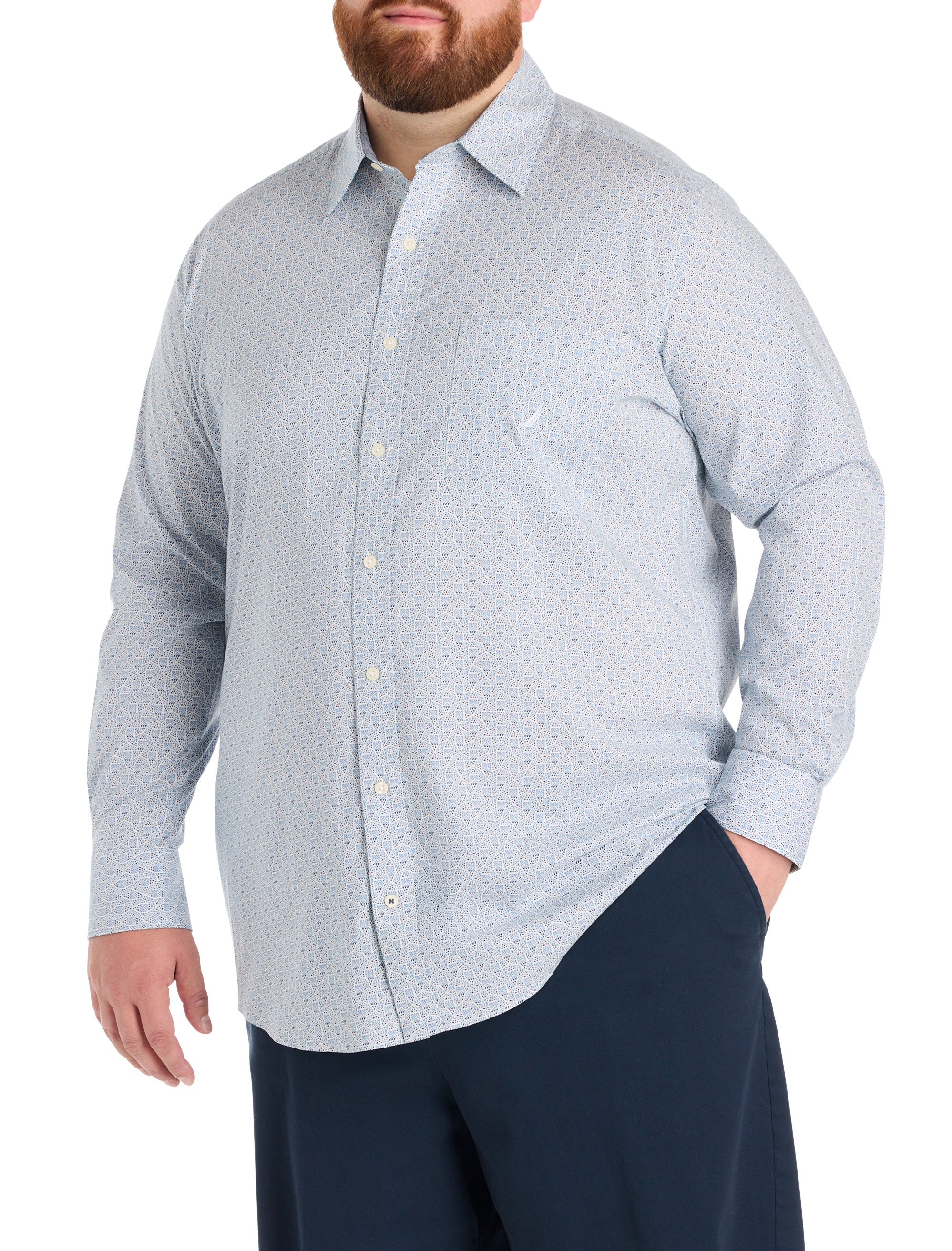 Geometric Print Sport Shirt