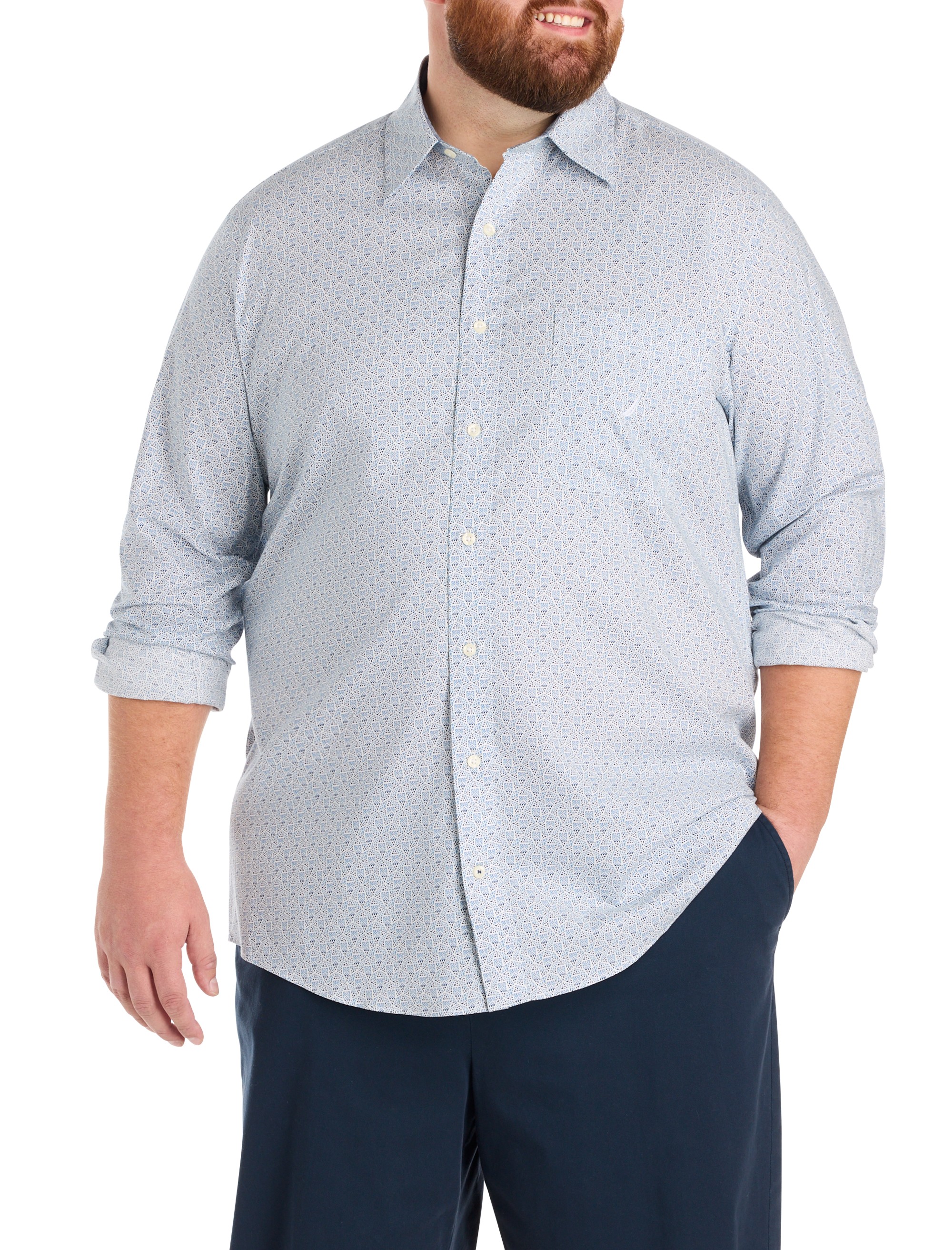 Geometric Print Sport Shirt