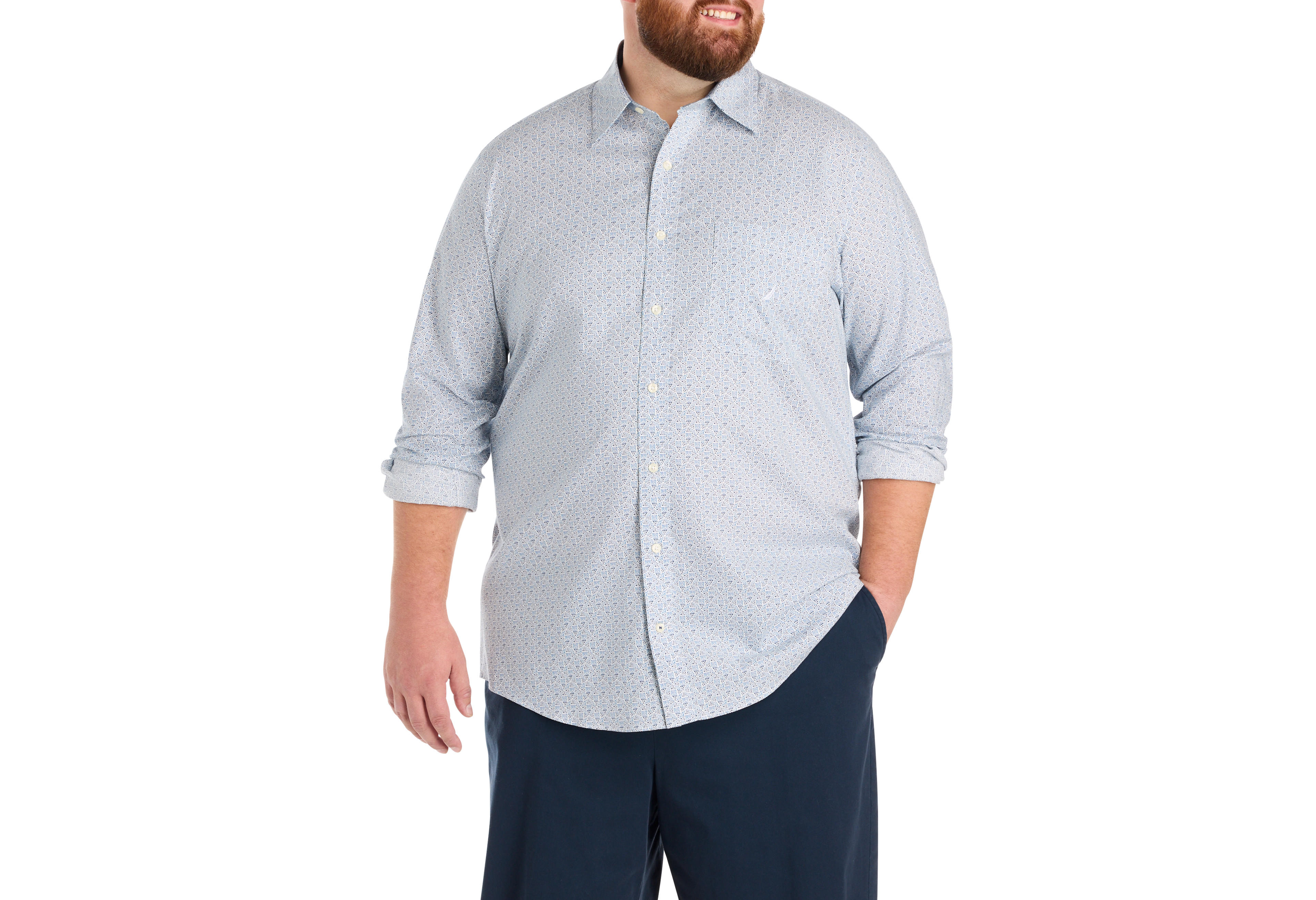 Geometric Print Sport Shirt