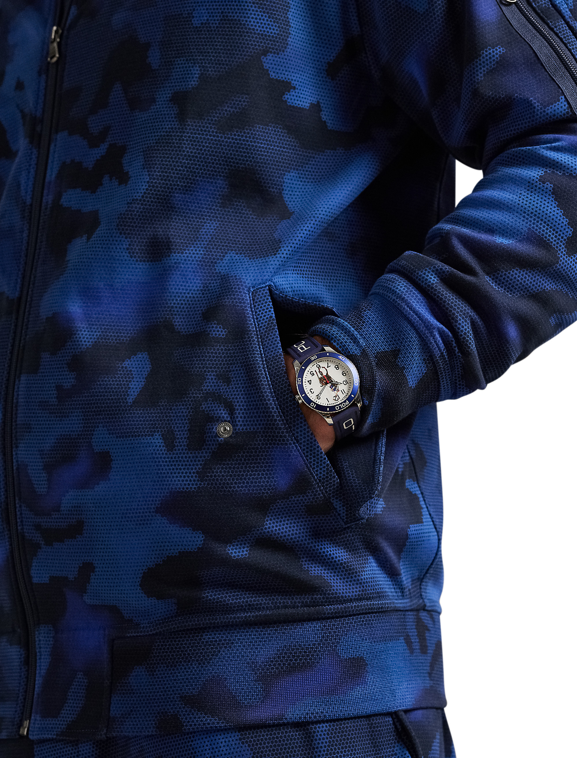 Double Knit Zip-Front Tech Sweatshirt