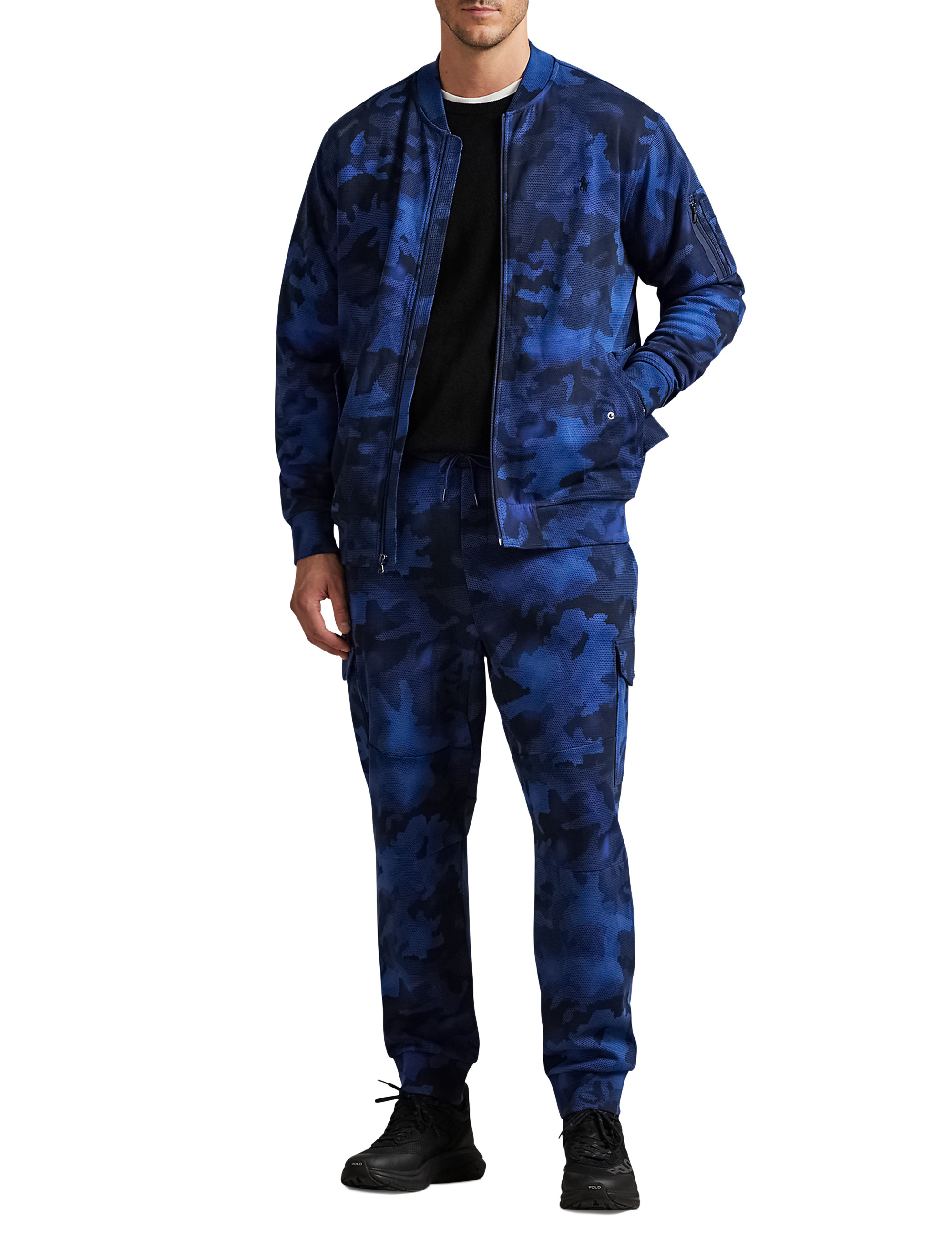 Double Knit Zip-Front Tech Sweatshirt