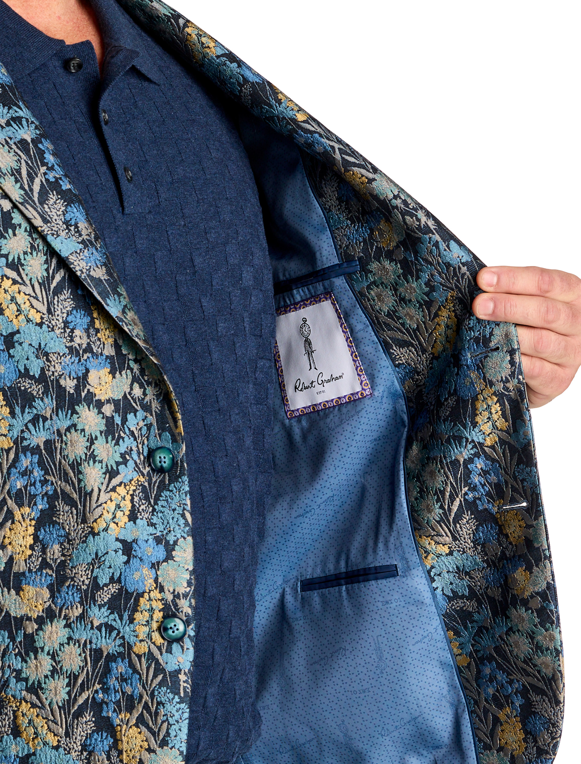 Floral Jacquard Sport Coat
