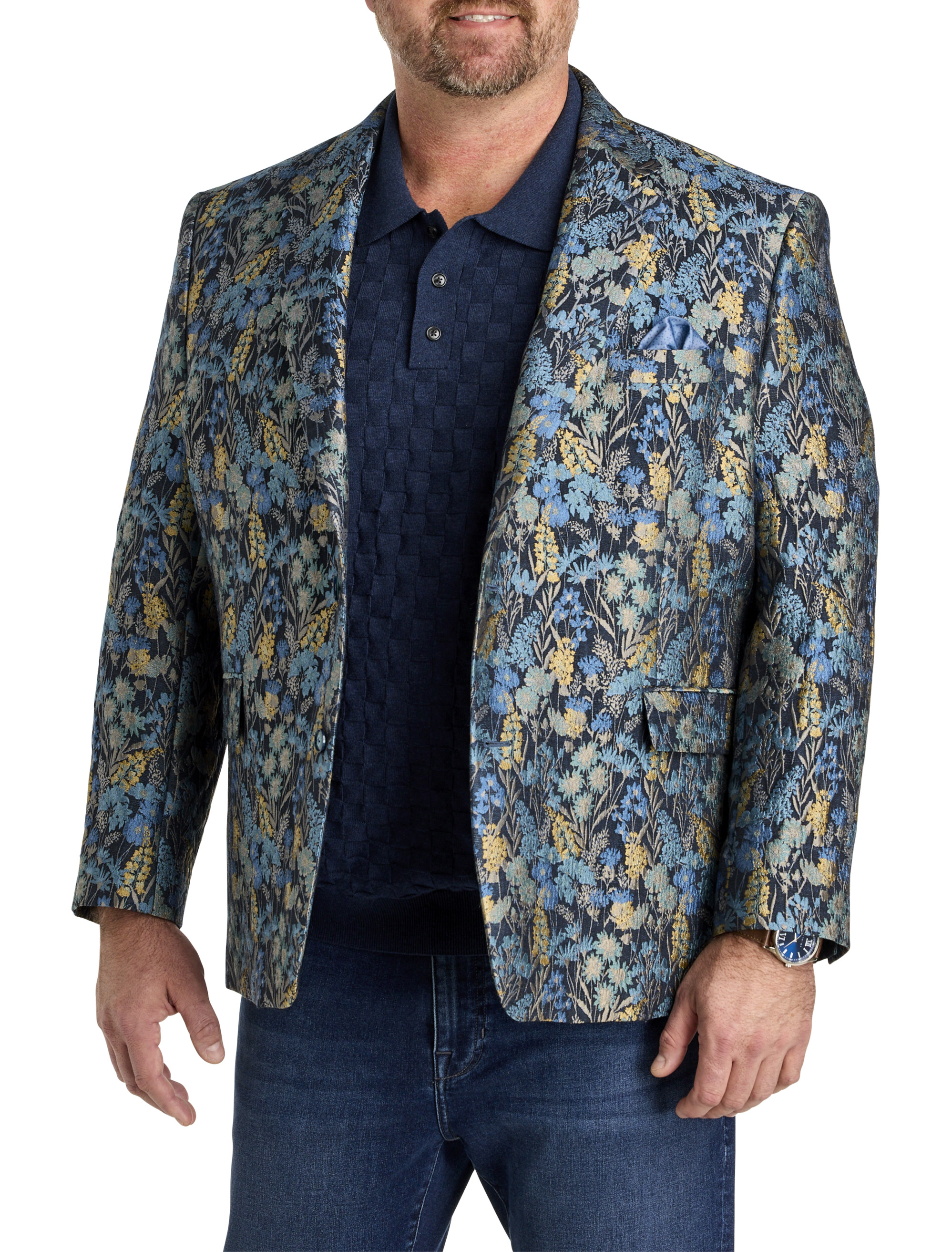 Floral Jacquard Sport Coat