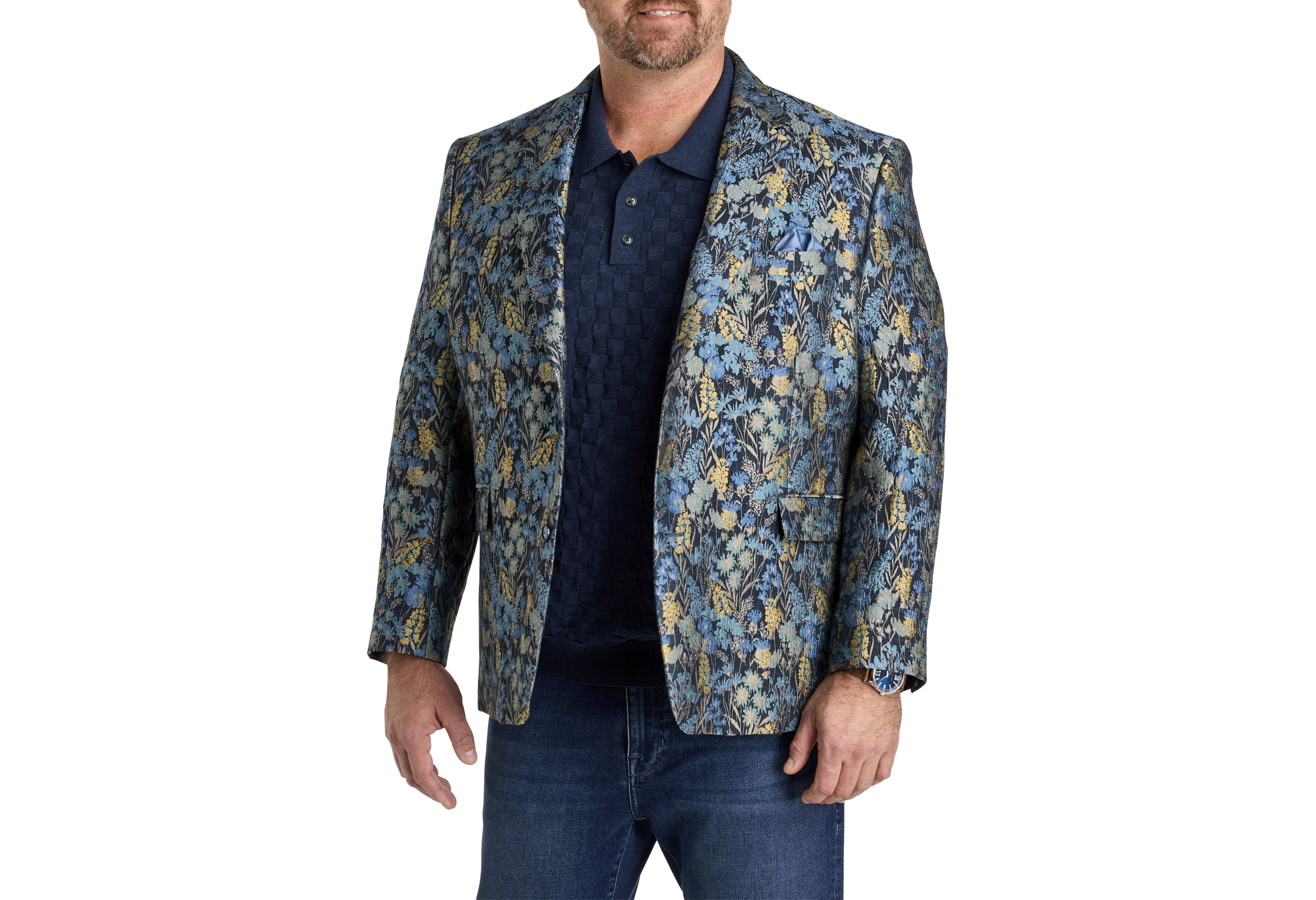Floral Jacquard Sport Coat