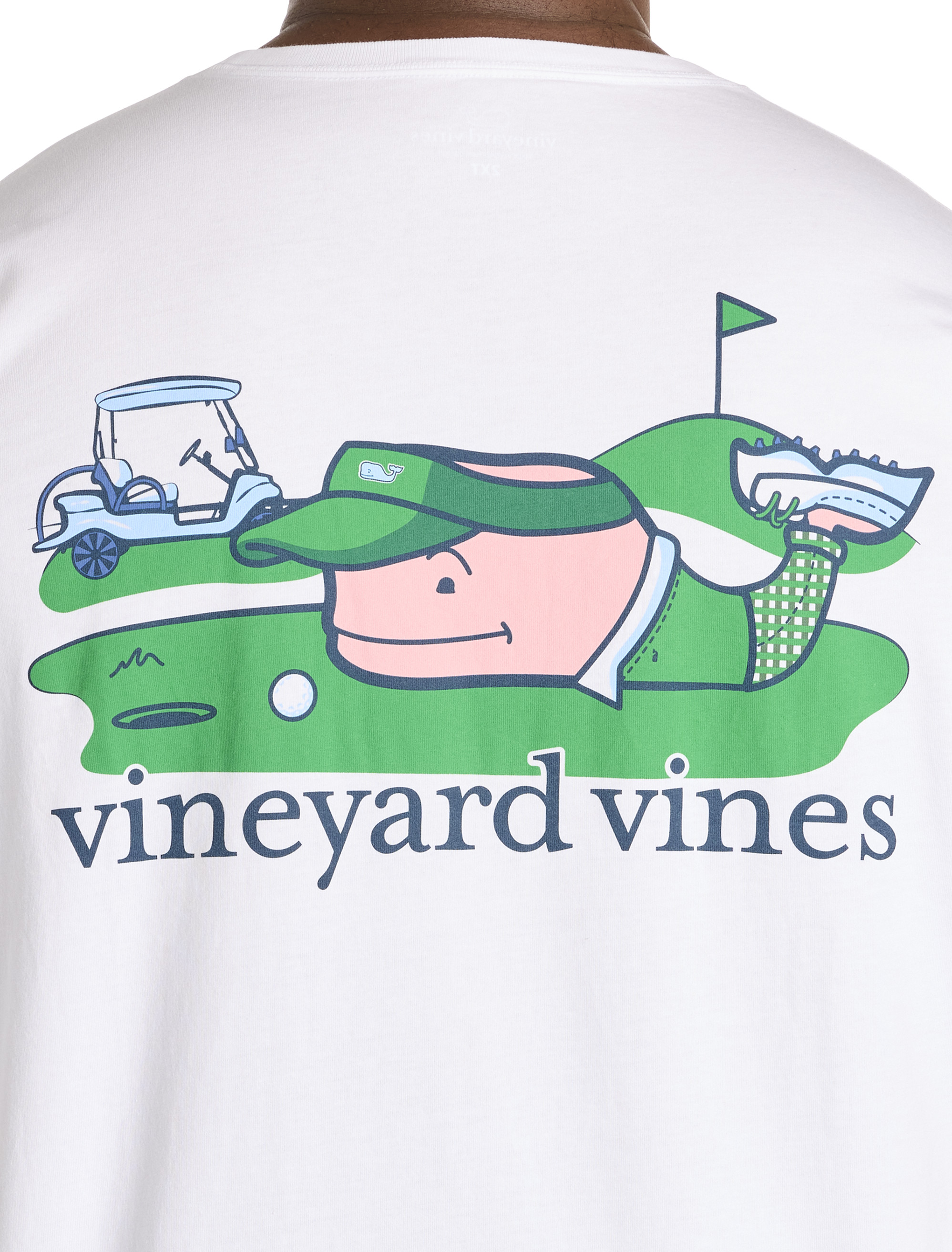 Golfer Whale Graphic Pocket T-Shirt