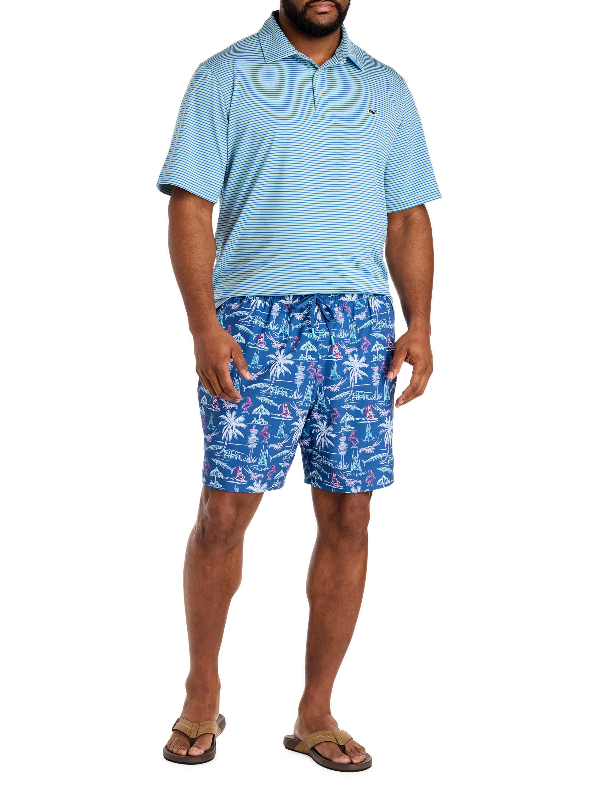 Big + Tall | Vineyard Vines Printed Chappy Swim Trunks | DXL
