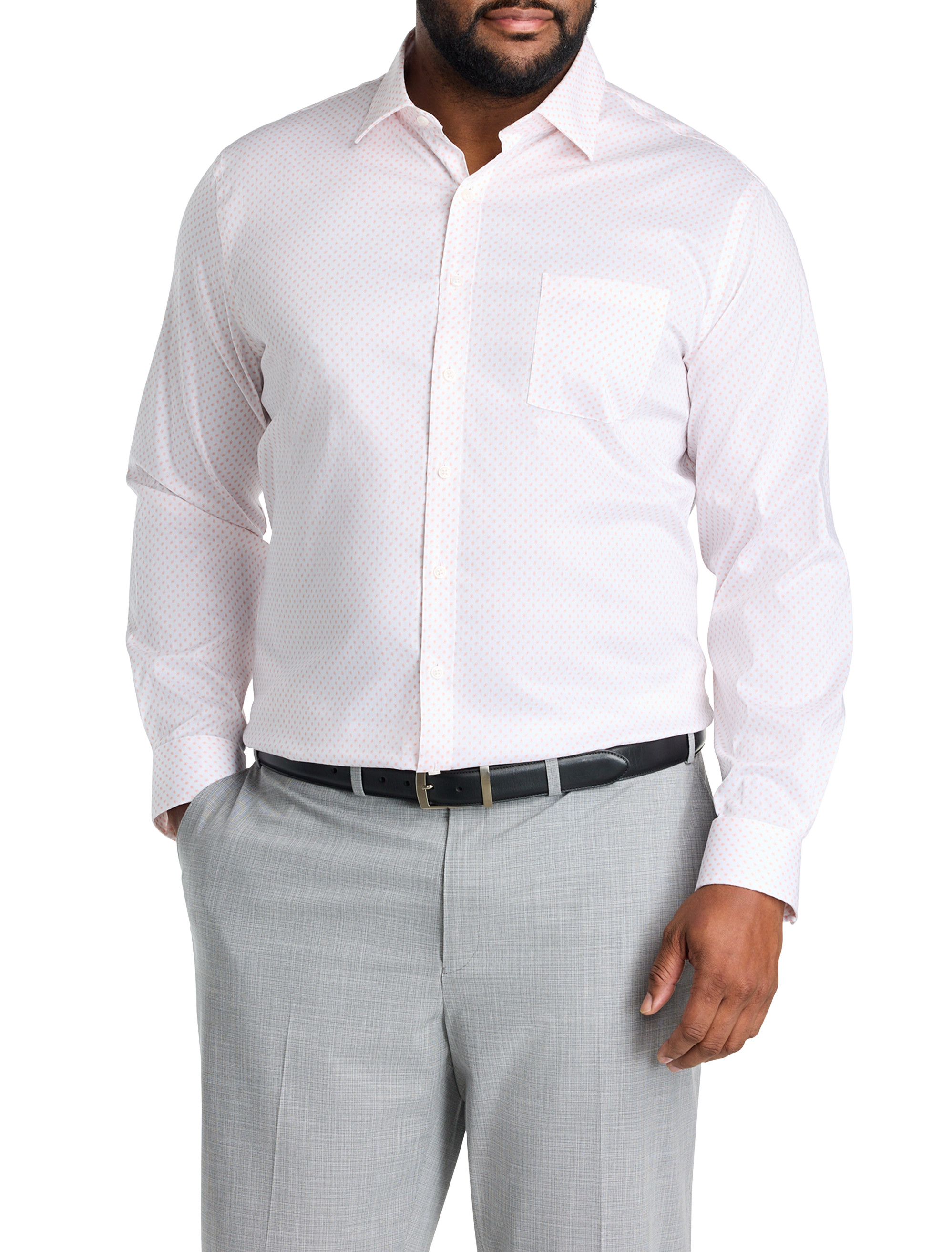 Mini Geometric Print Performance Dress Shirt