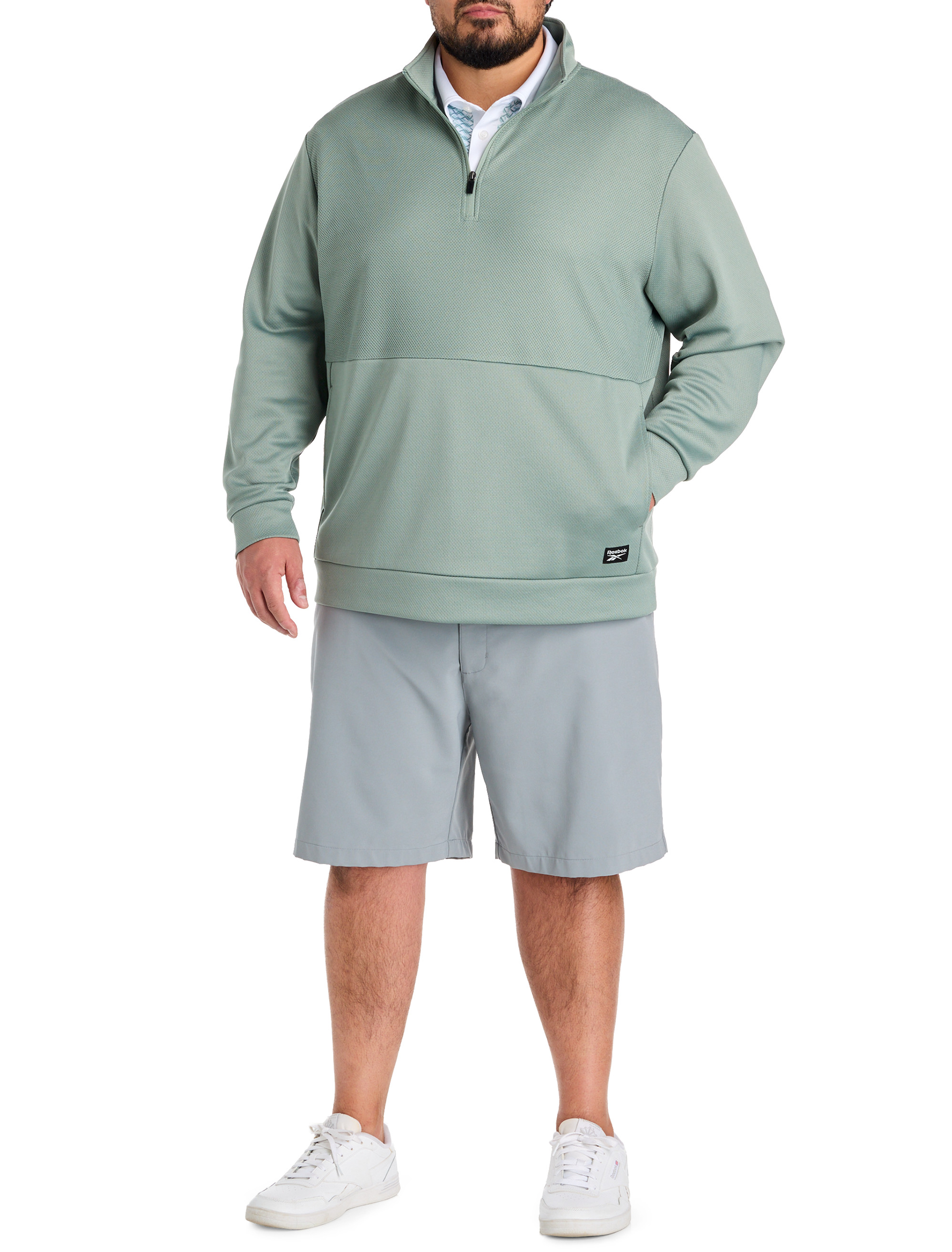 Big + Tall | Reebok Performance Double-Knit 1/4-Zip Pullover | DXL