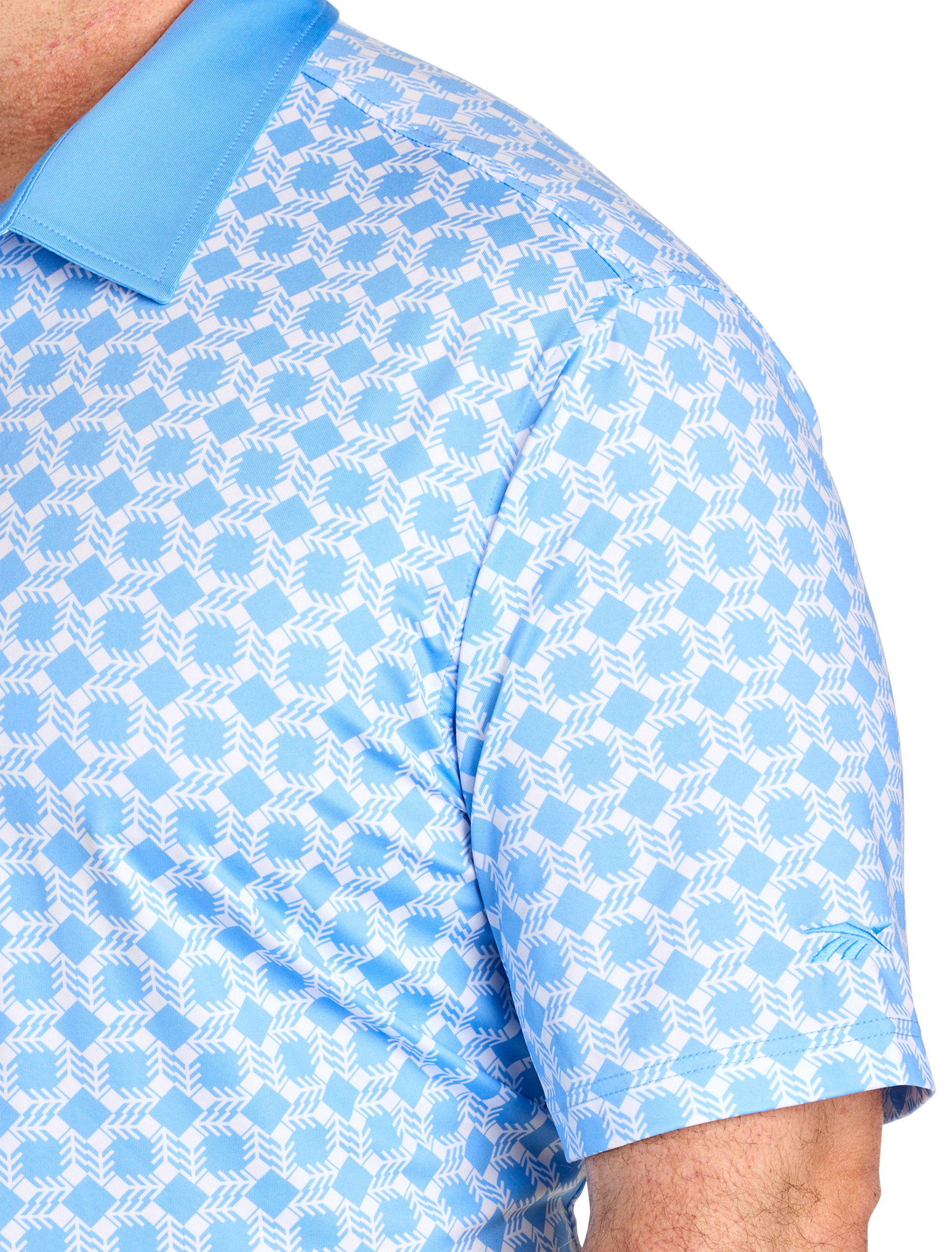 Mosaic Geometric Performance Polo Shirt