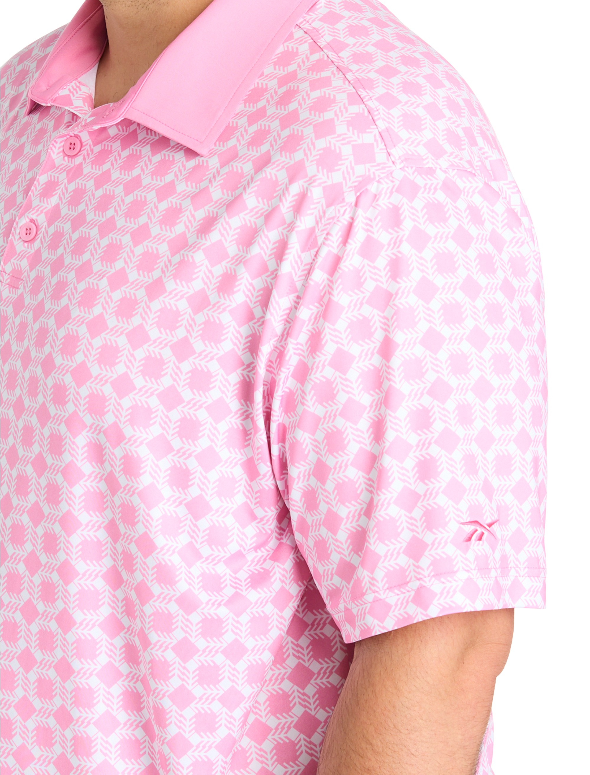 Mosaic Geometric Performance Polo Shirt - thumbnail 4