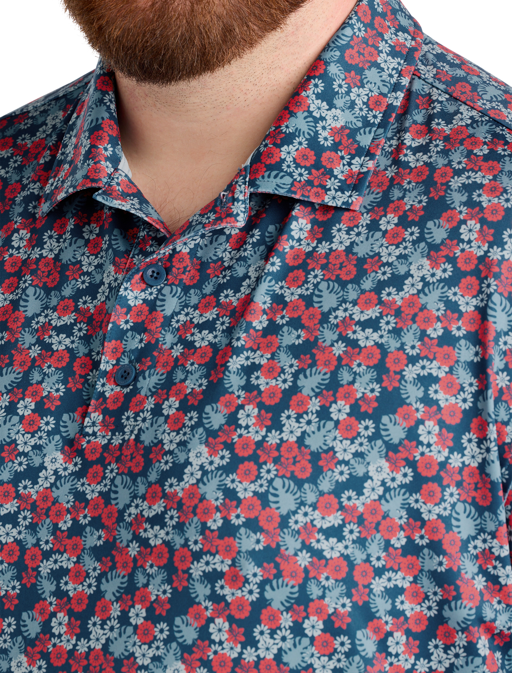 Island Floral Americana Polo Shirt