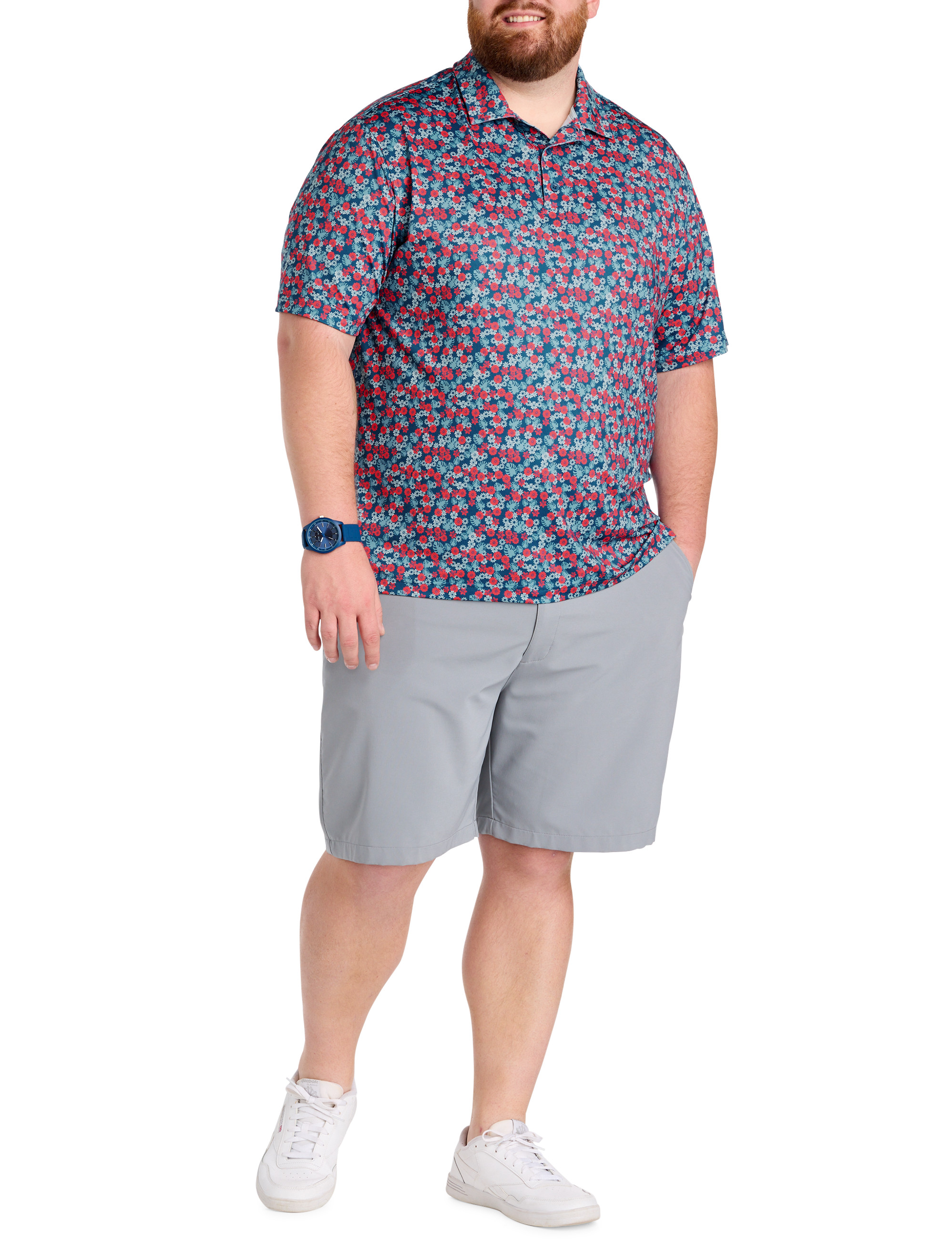 Island Floral Americana Polo Shirt